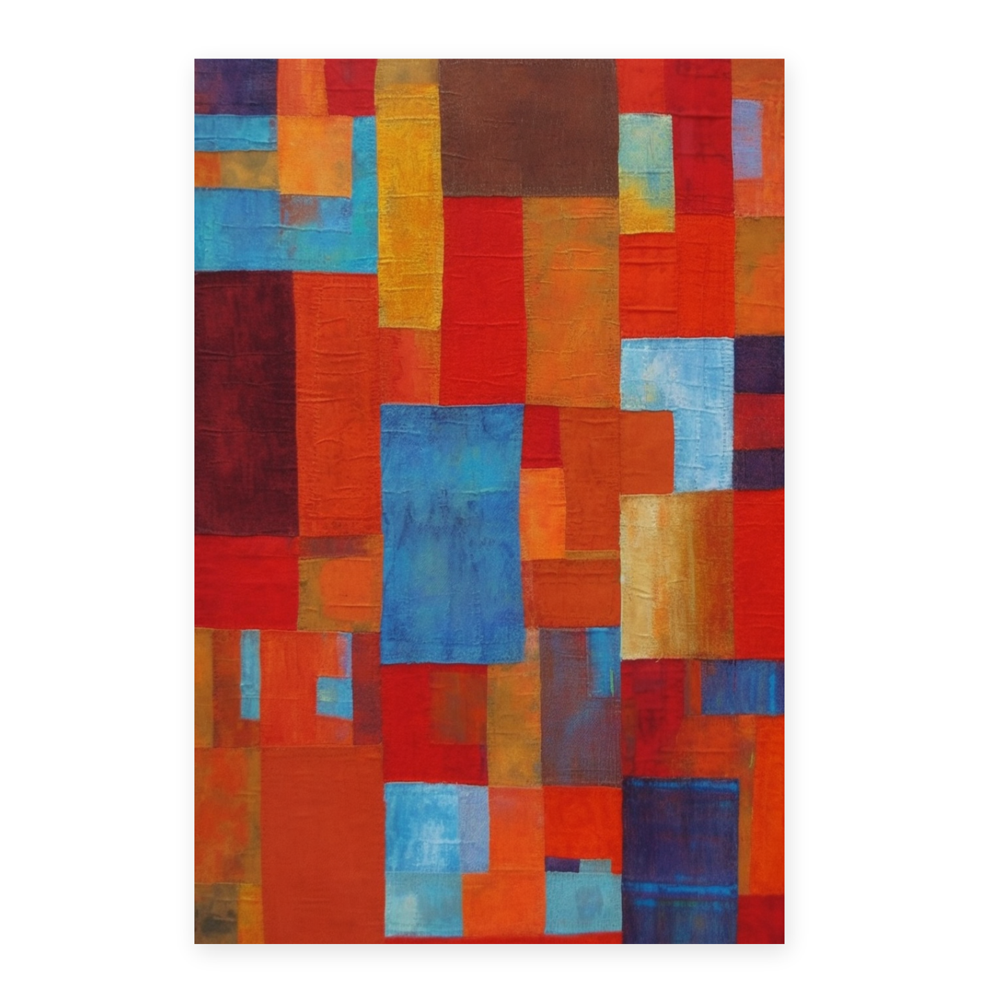 Póster Abstracto Colorido con B Vibrante