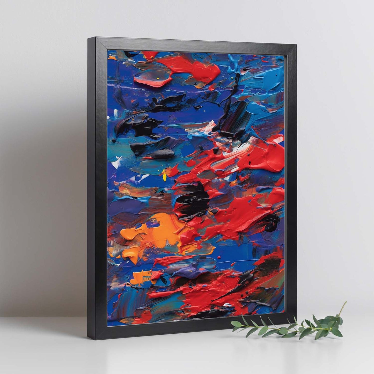 Póster Abstracto de Energía y Colores