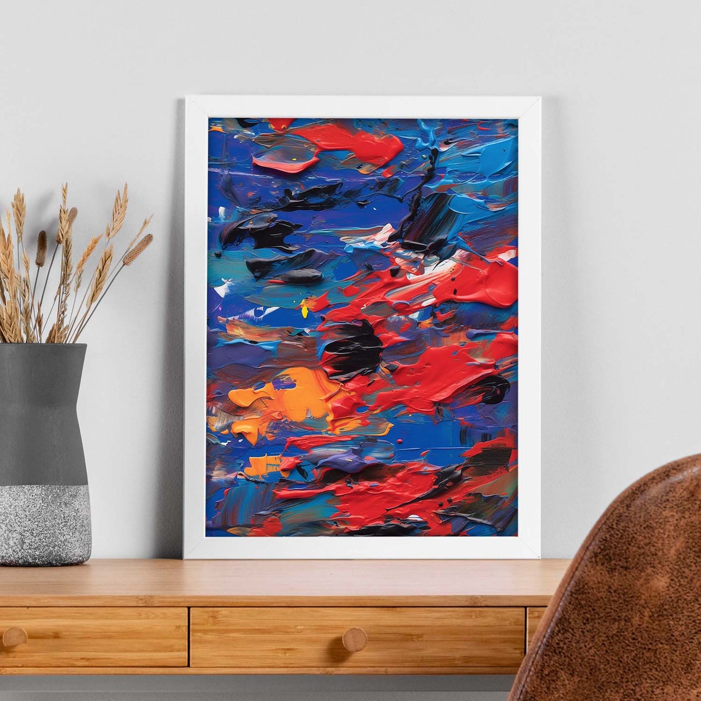 Póster Abstracto de Energía y Colores