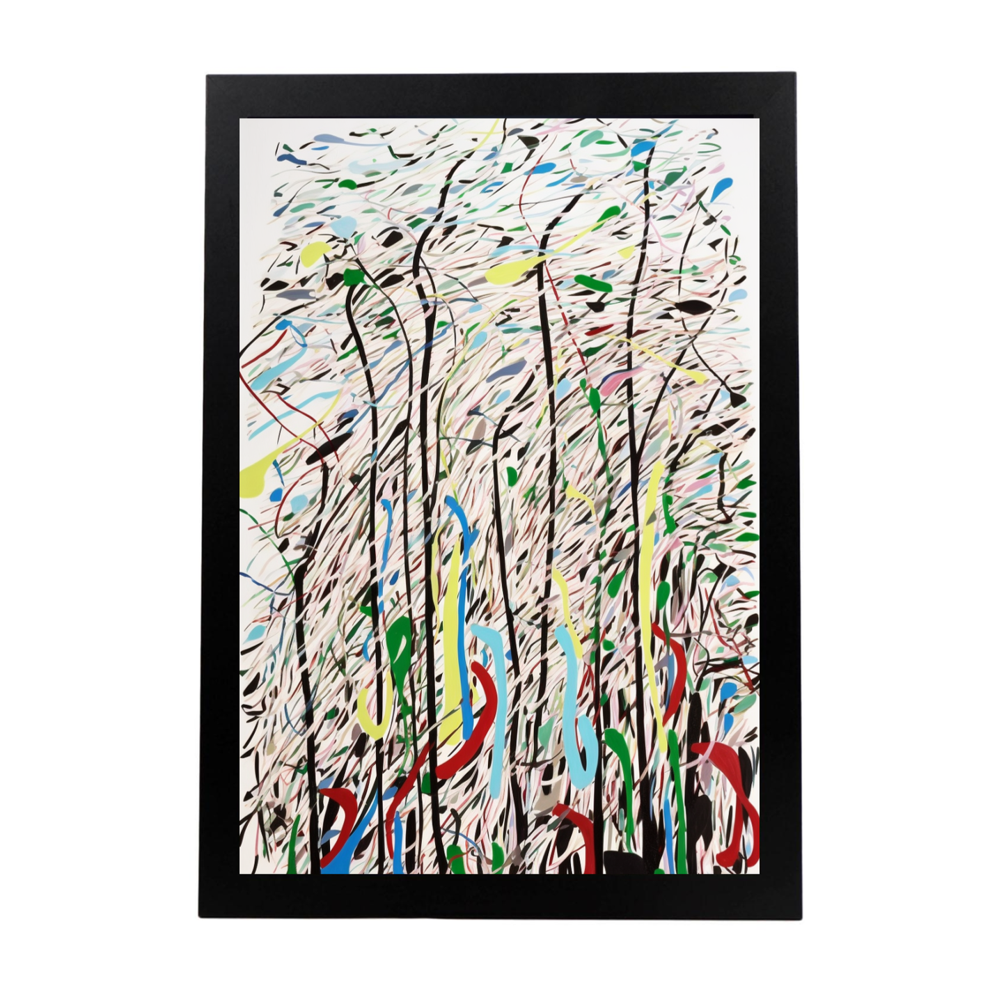Póster Abstracto de Líneas Curvas Wu Guanzho