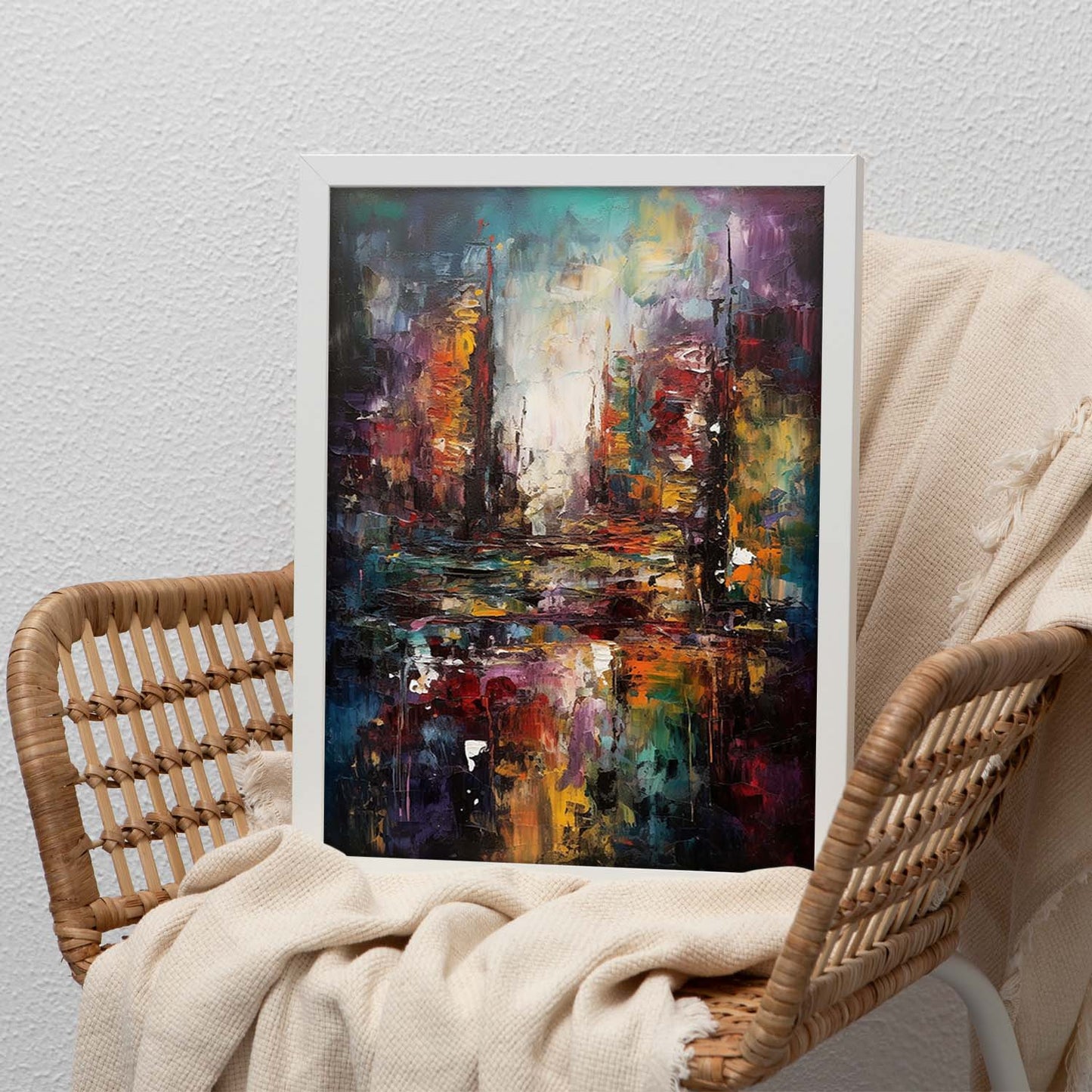 Lámina monocromática de ciudad cósmica