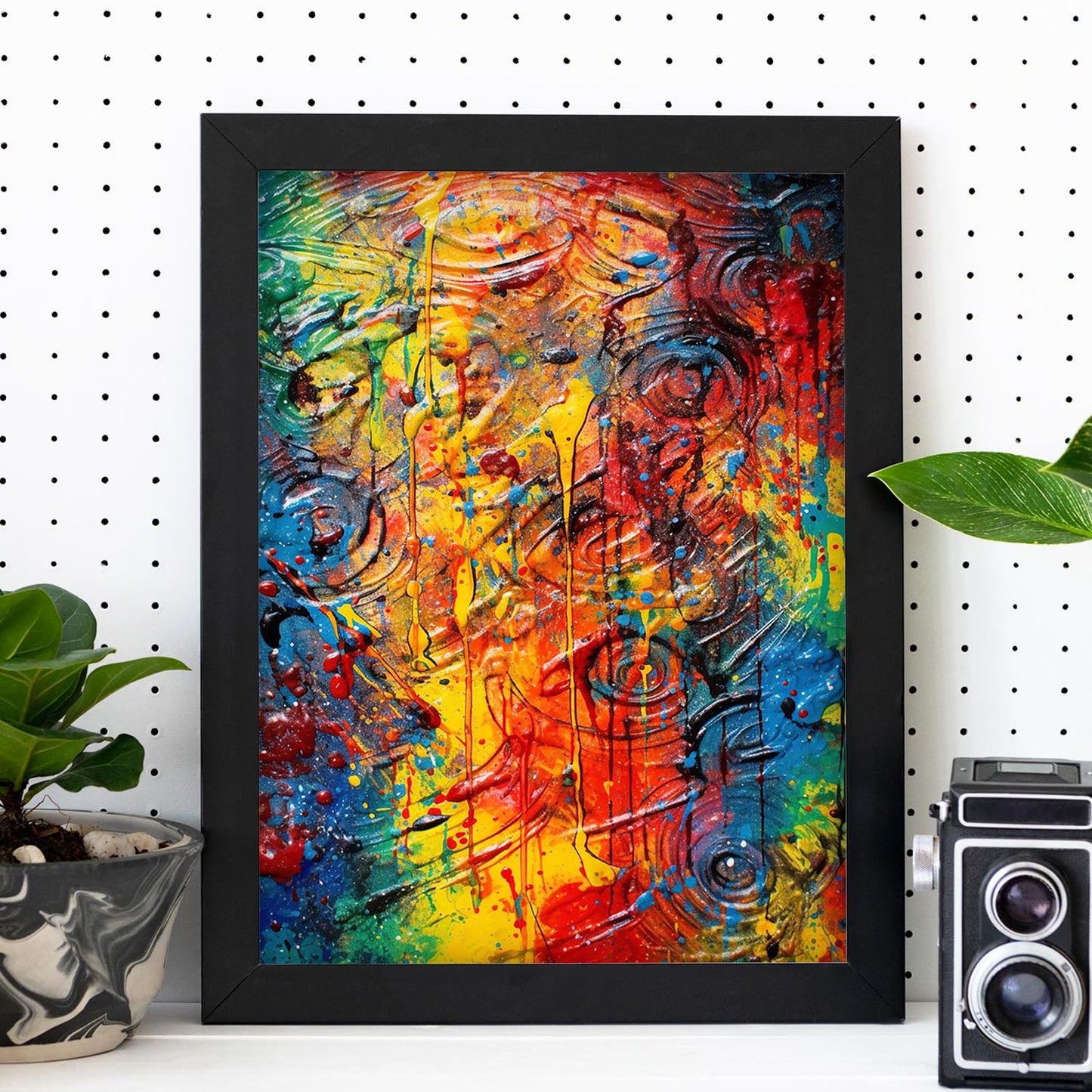 Poster Abstracto Vibrante con B Audaz