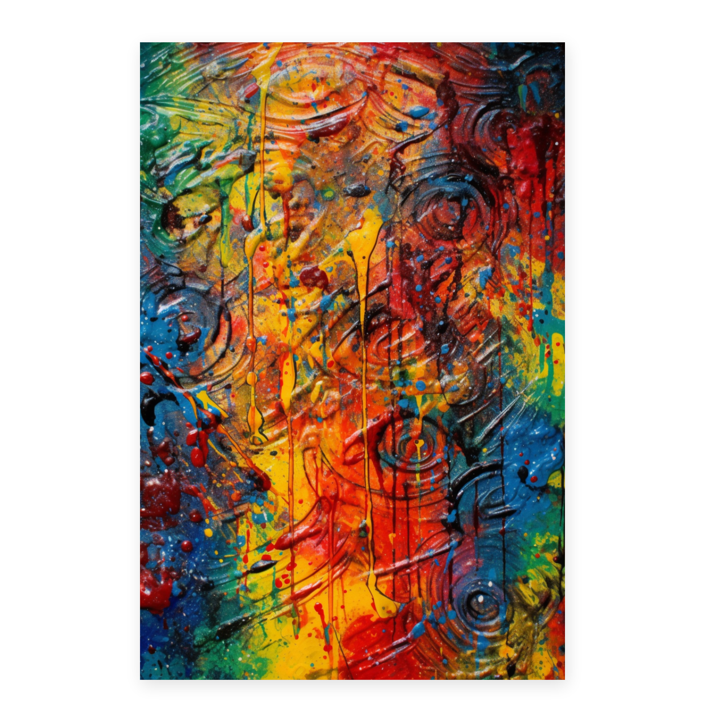 Poster Abstracto Vibrante con B Audaz