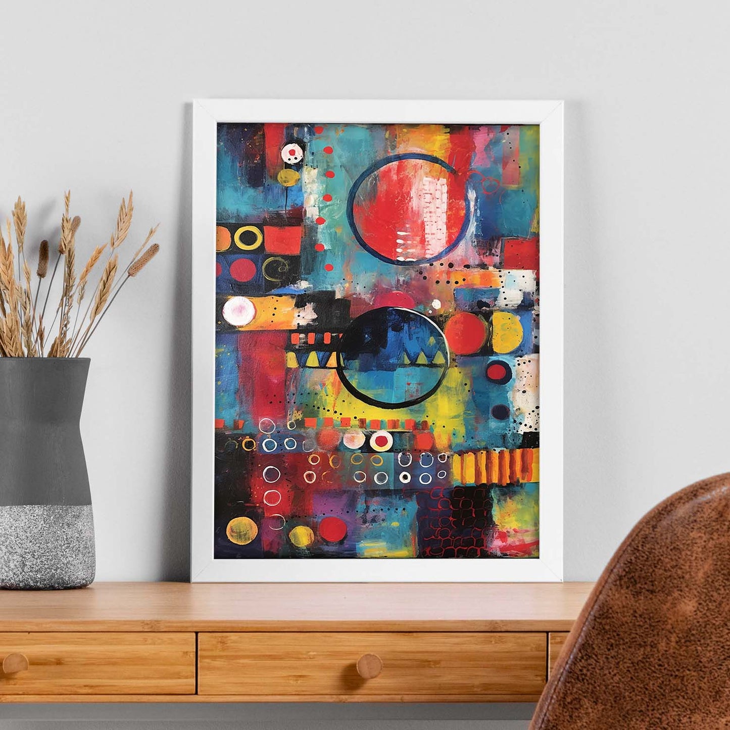 Lámina Abstracta Colorida Letra B Negrita