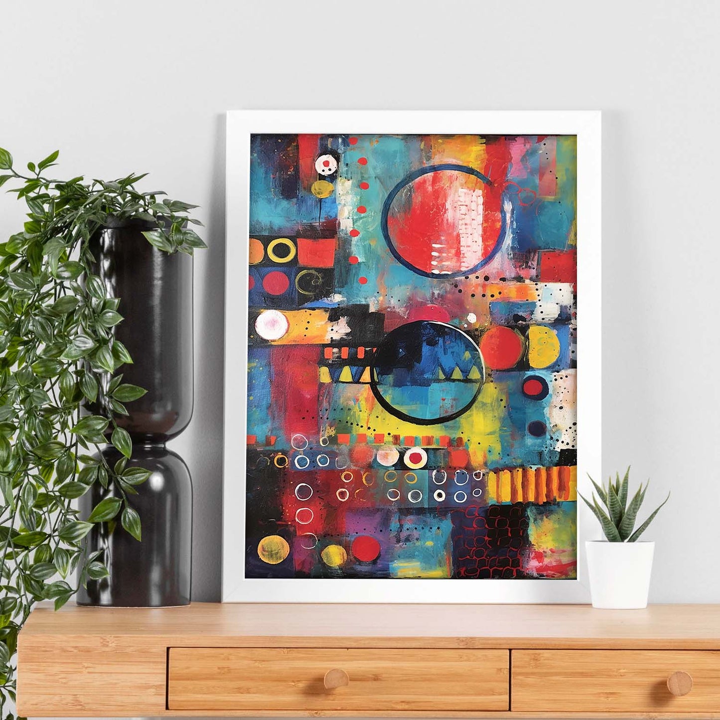 Lámina Abstracta Colorida Letra B Negrita