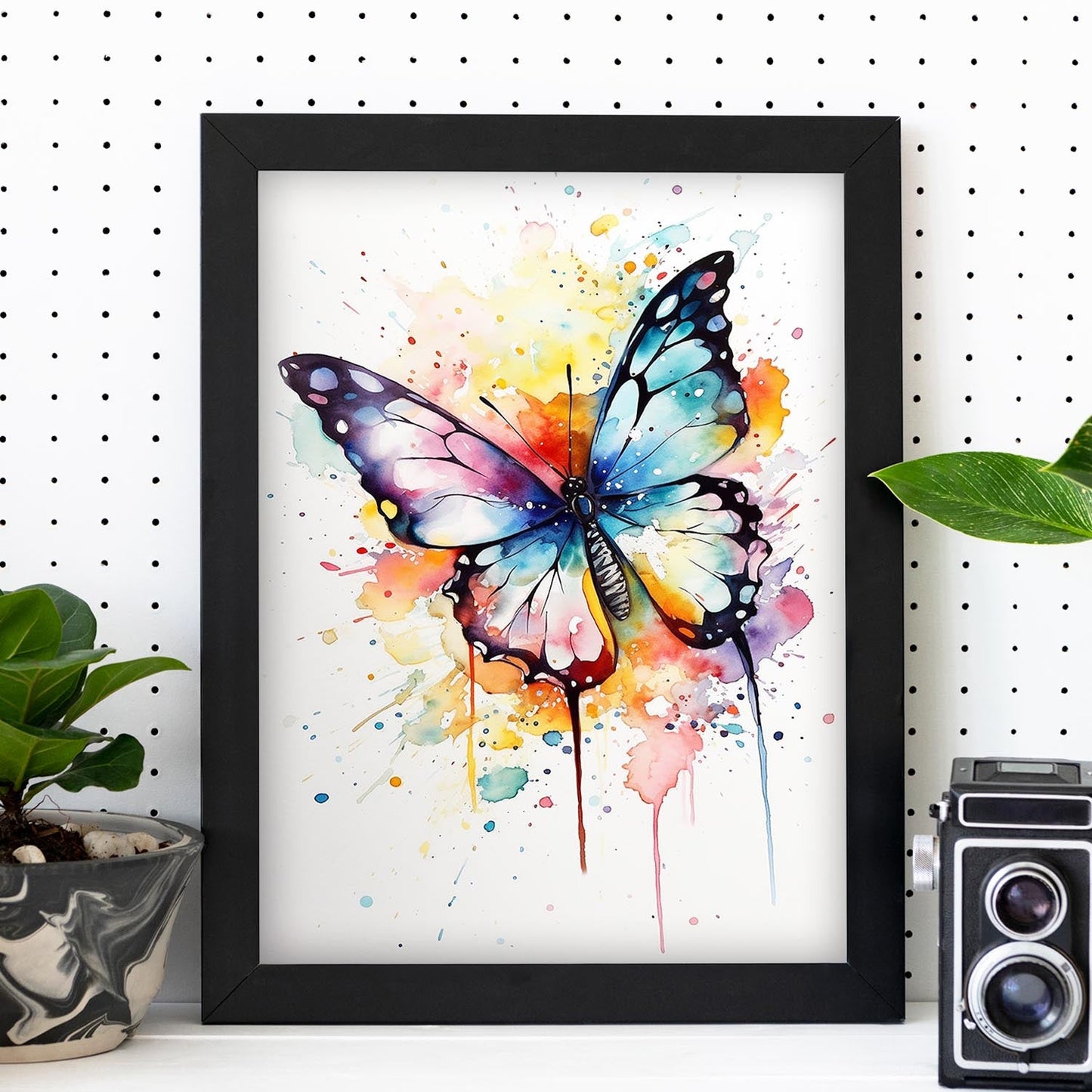 Póster Acuarela 3D Estrellado