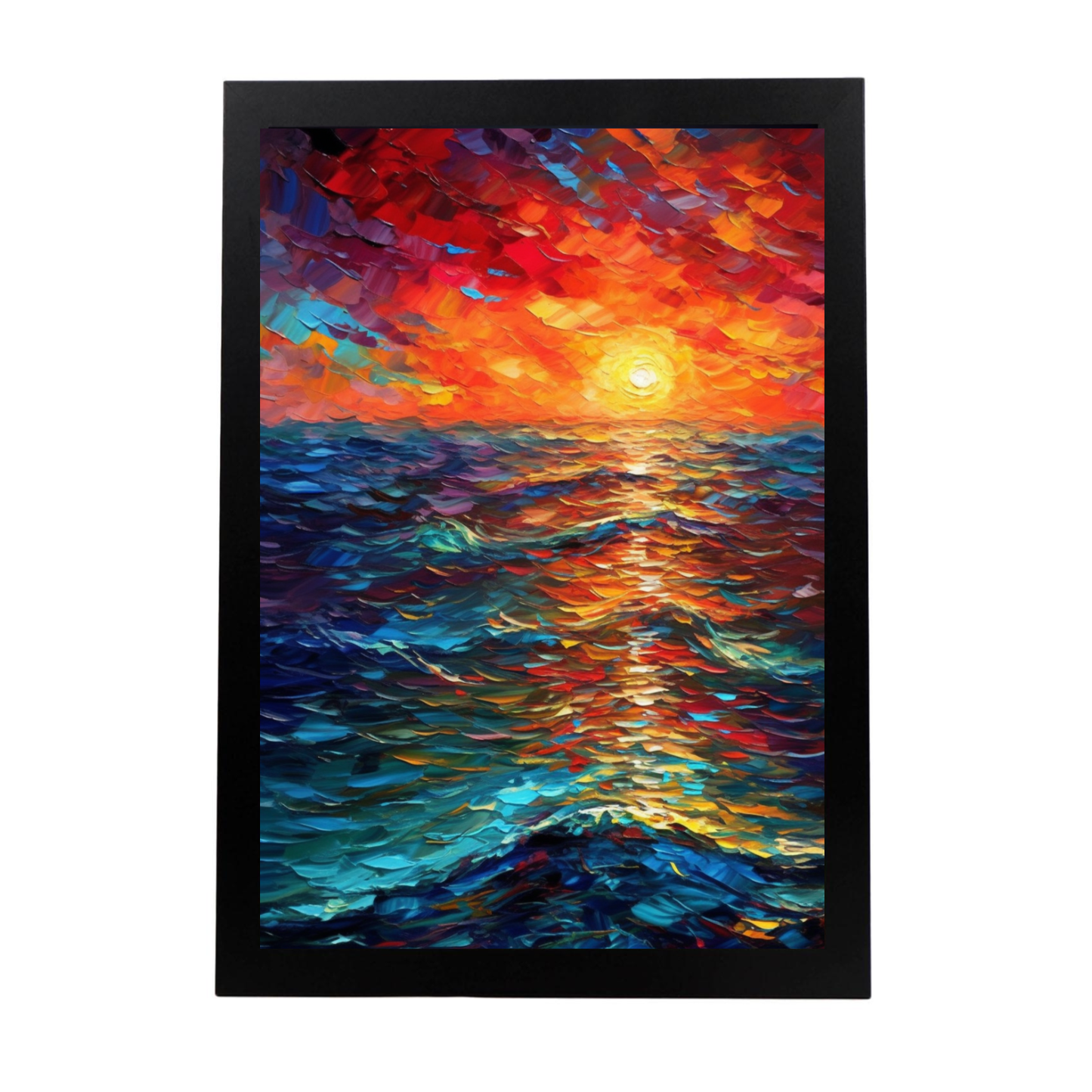 Póster Acuarela de un Hermoso Atardecer