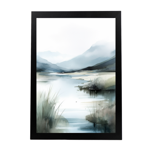 Póster Acuarela de Paisaje Sereno
