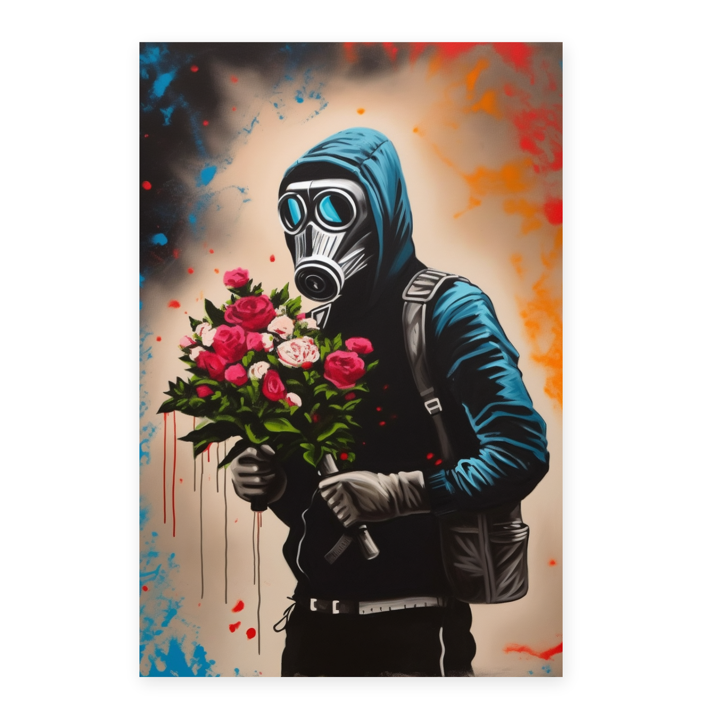 Póster al estilo de Banksy Pintura al Óleo