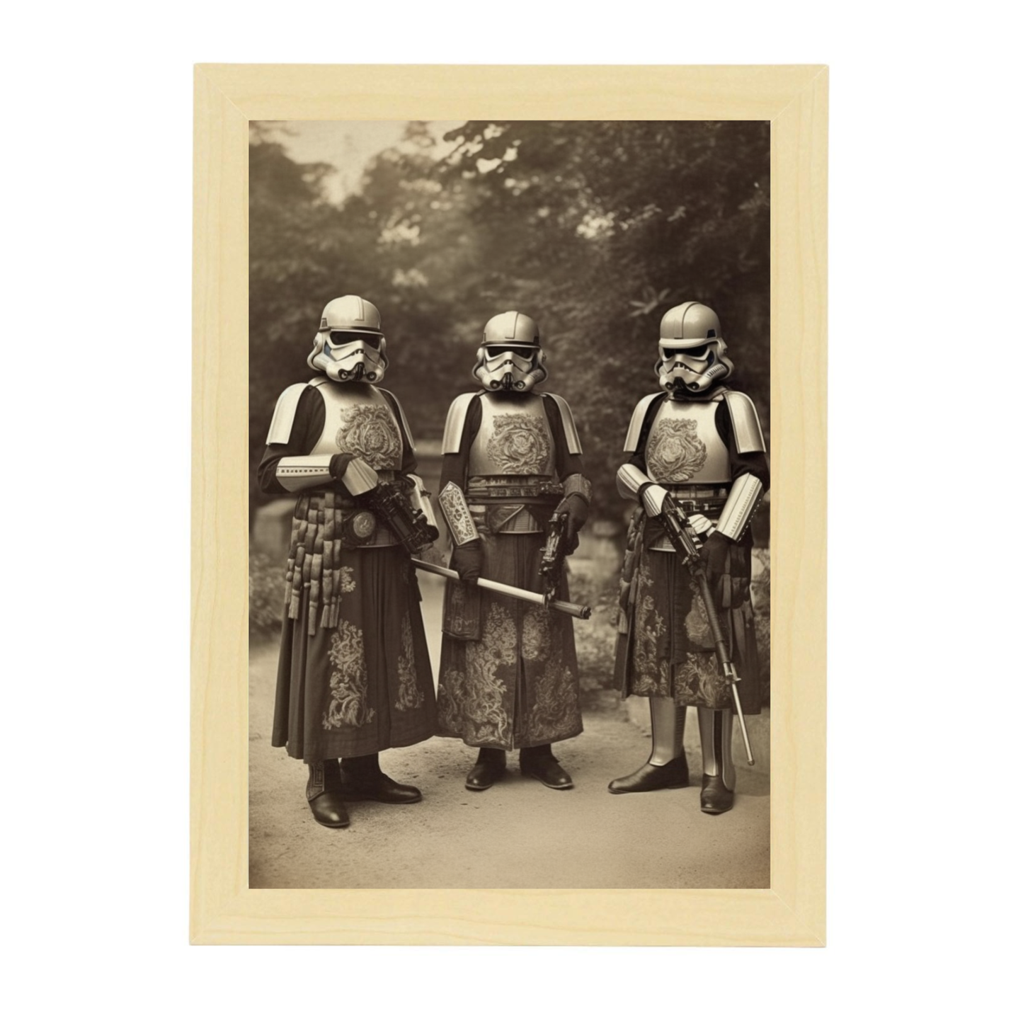 Lámina Antigua Foto de Soldados Imperiales Victorianos