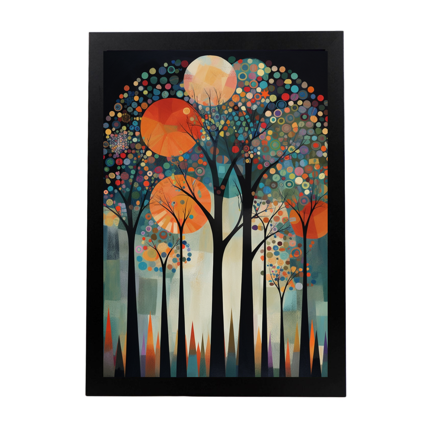 Póster Árboles con Fondo Decorativo de Rosina Wachtmeister
