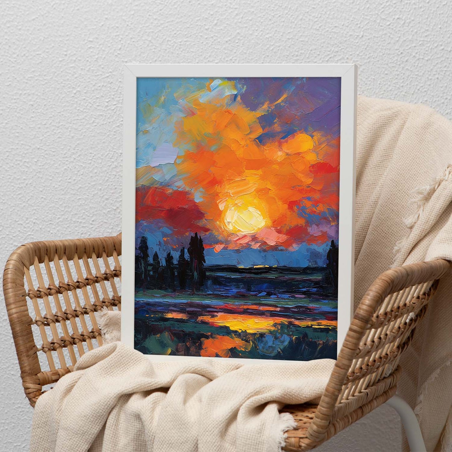 Póster Atardecer en Paisaje