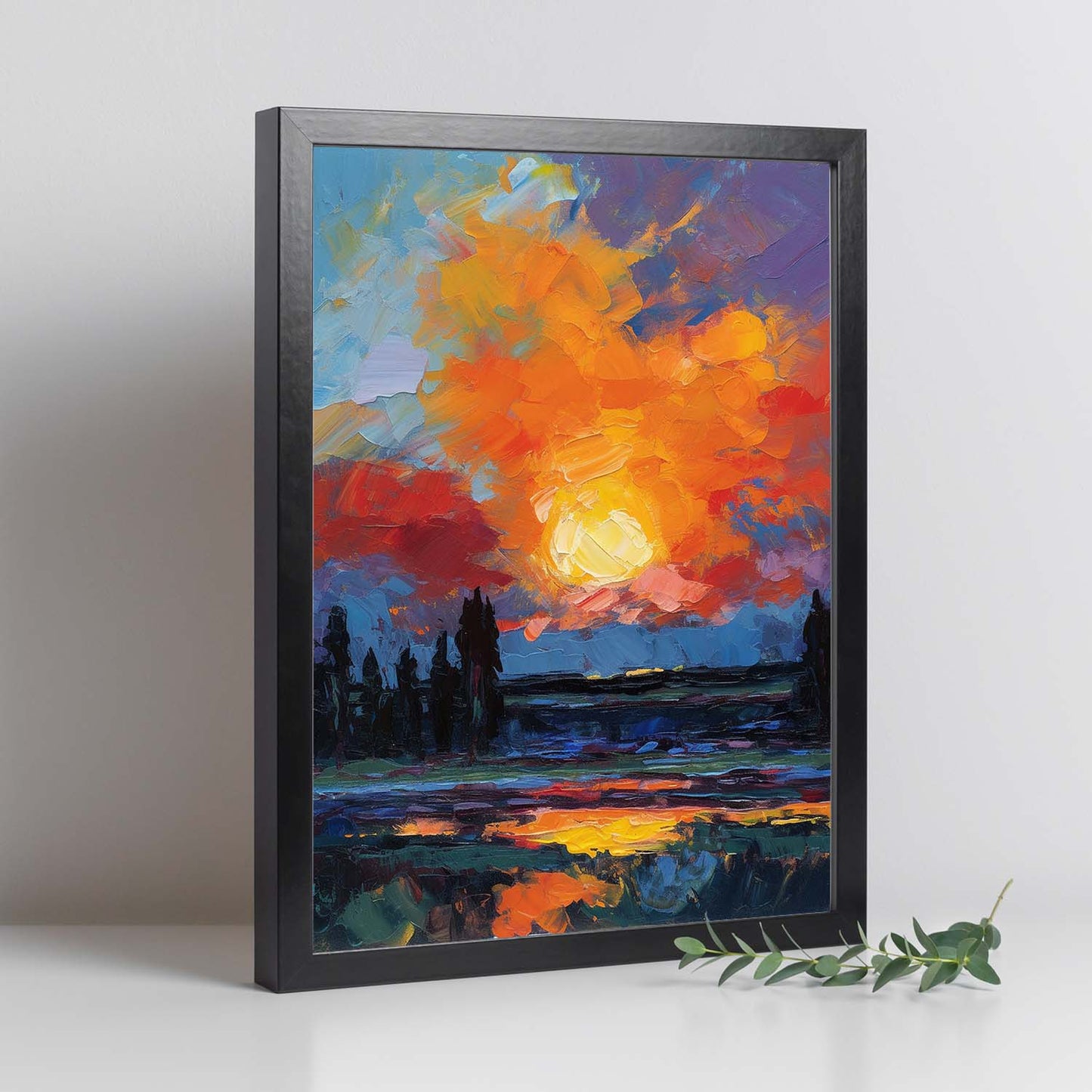 Póster Atardecer en Paisaje