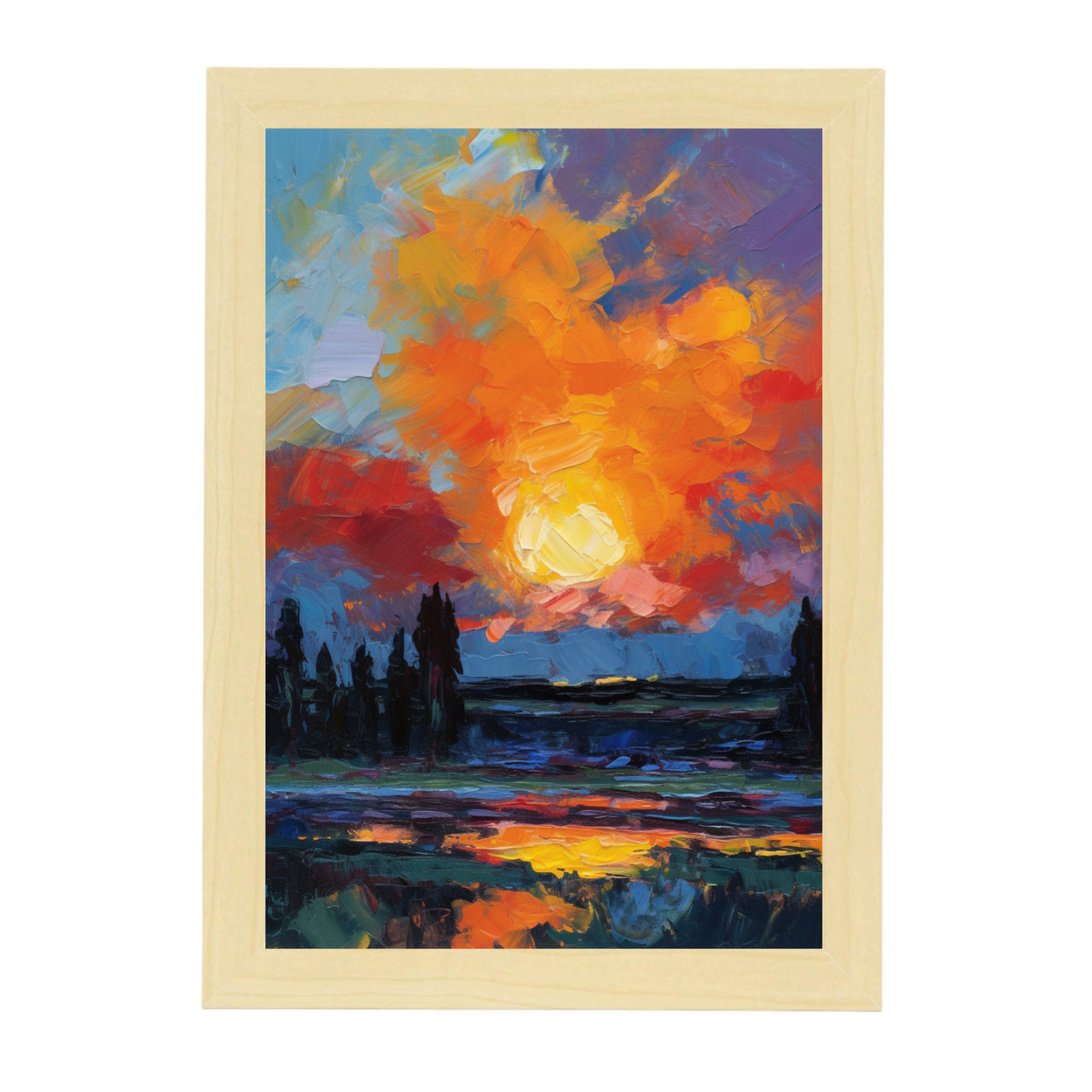 Póster Atardecer en Paisaje