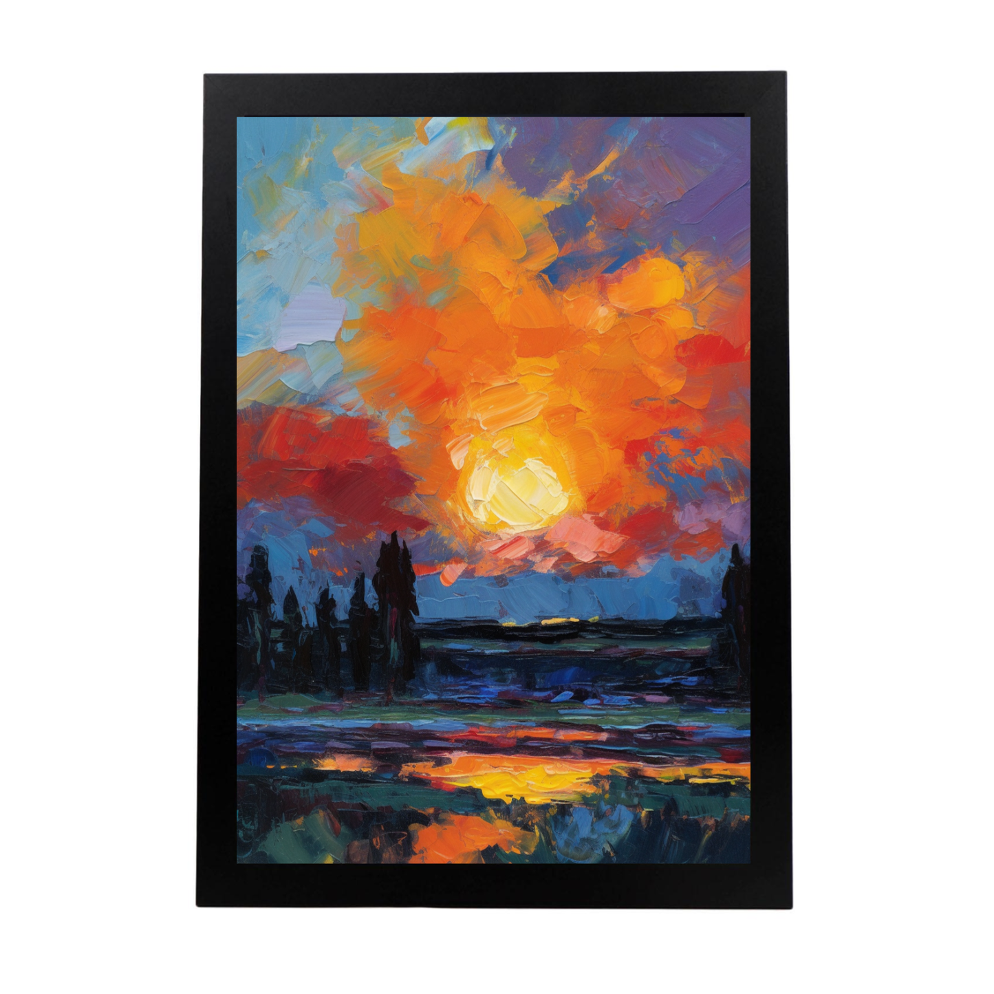 Póster Atardecer en Paisaje