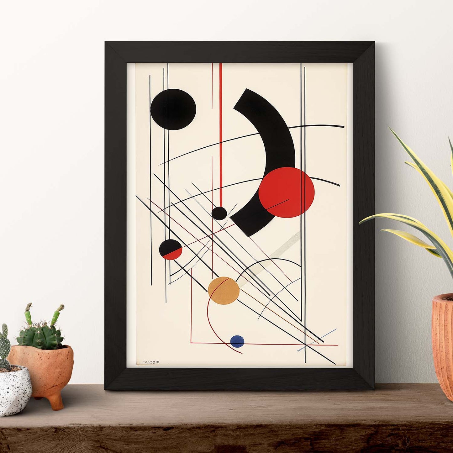 Poster Bauhaus Geométrico Aleatorio