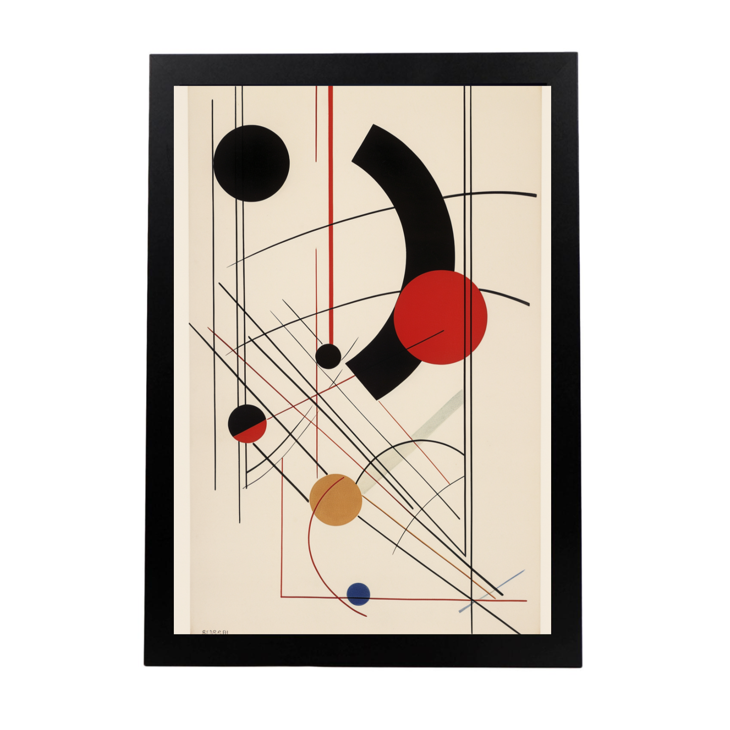 Poster Bauhaus Geométrico Aleatorio