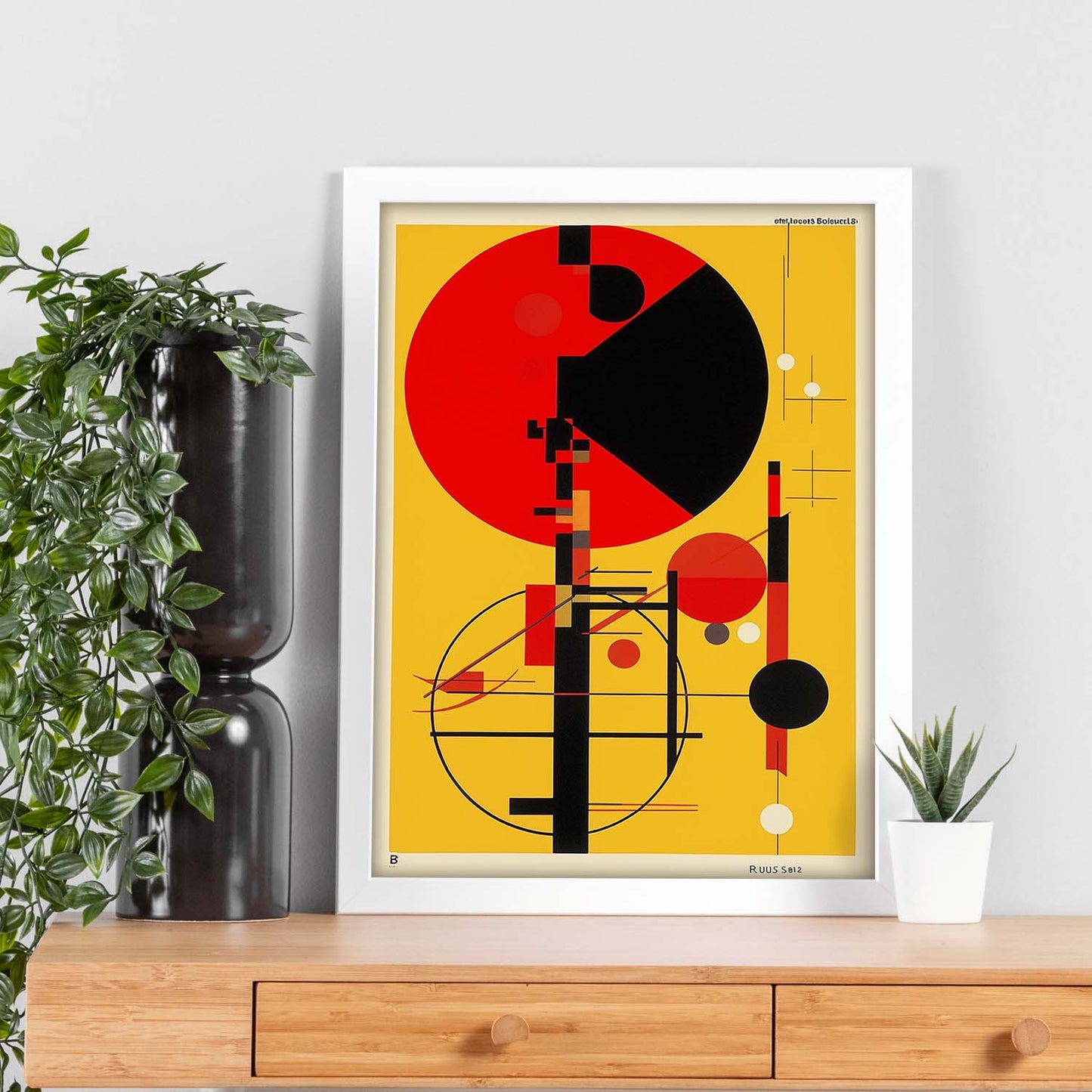 Póster de la Bauhaus: Sol Rojo