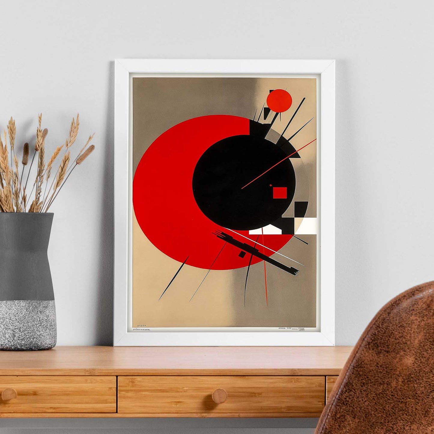 Póster de la Bauhaus: Sol Rojo
