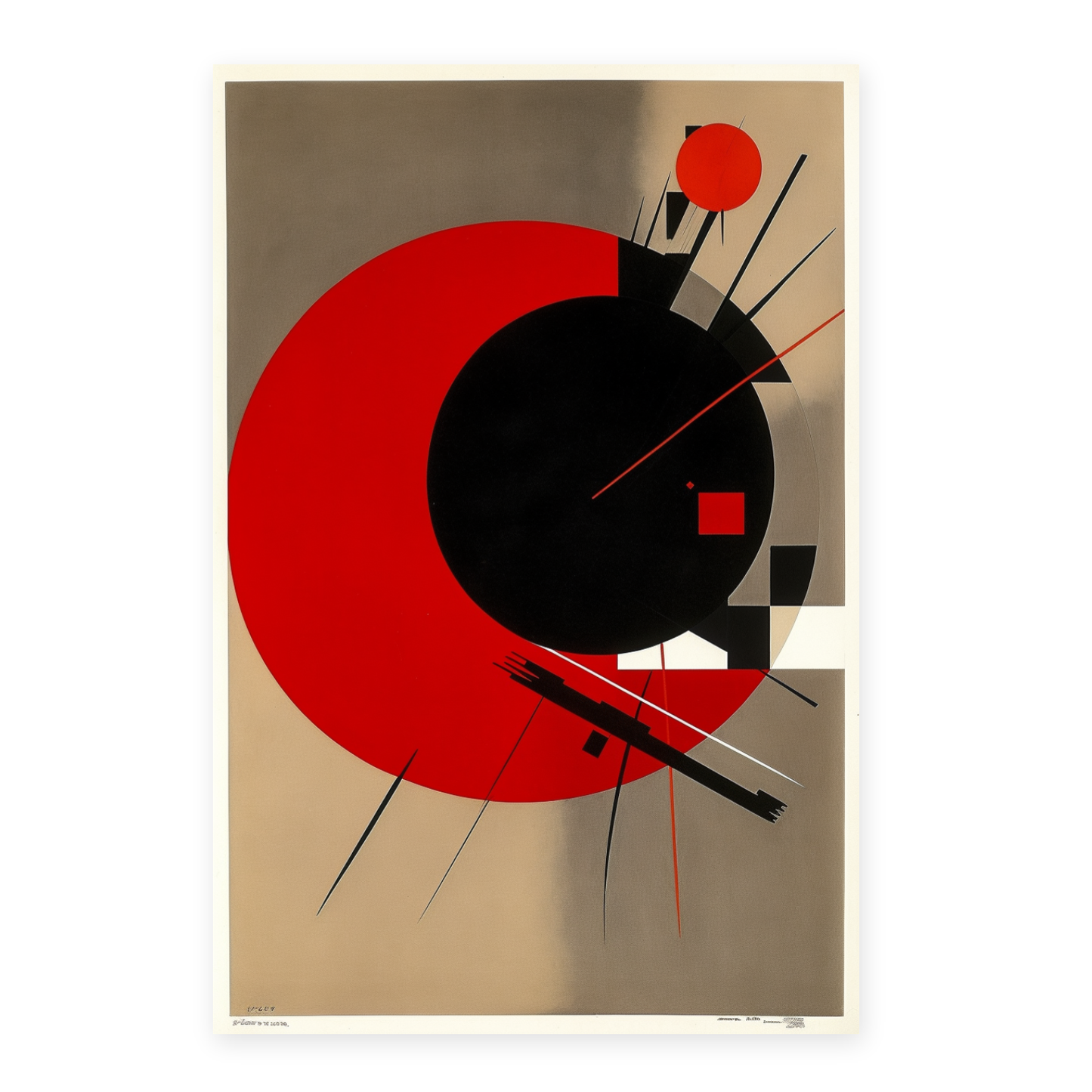 Póster de la Bauhaus: Sol Rojo