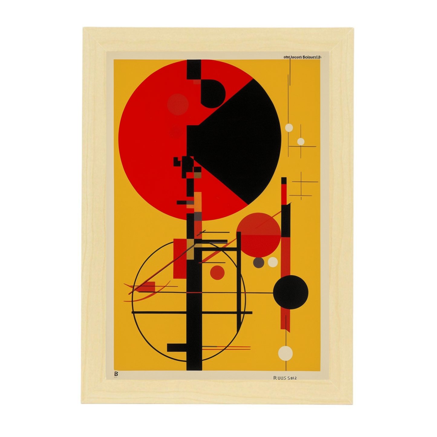 Póster de la Bauhaus: Sol Rojo