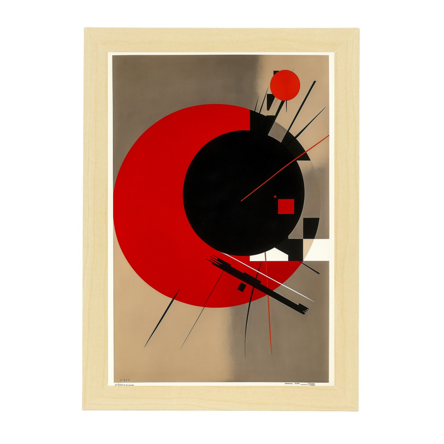 Póster de la Bauhaus: Sol Rojo
