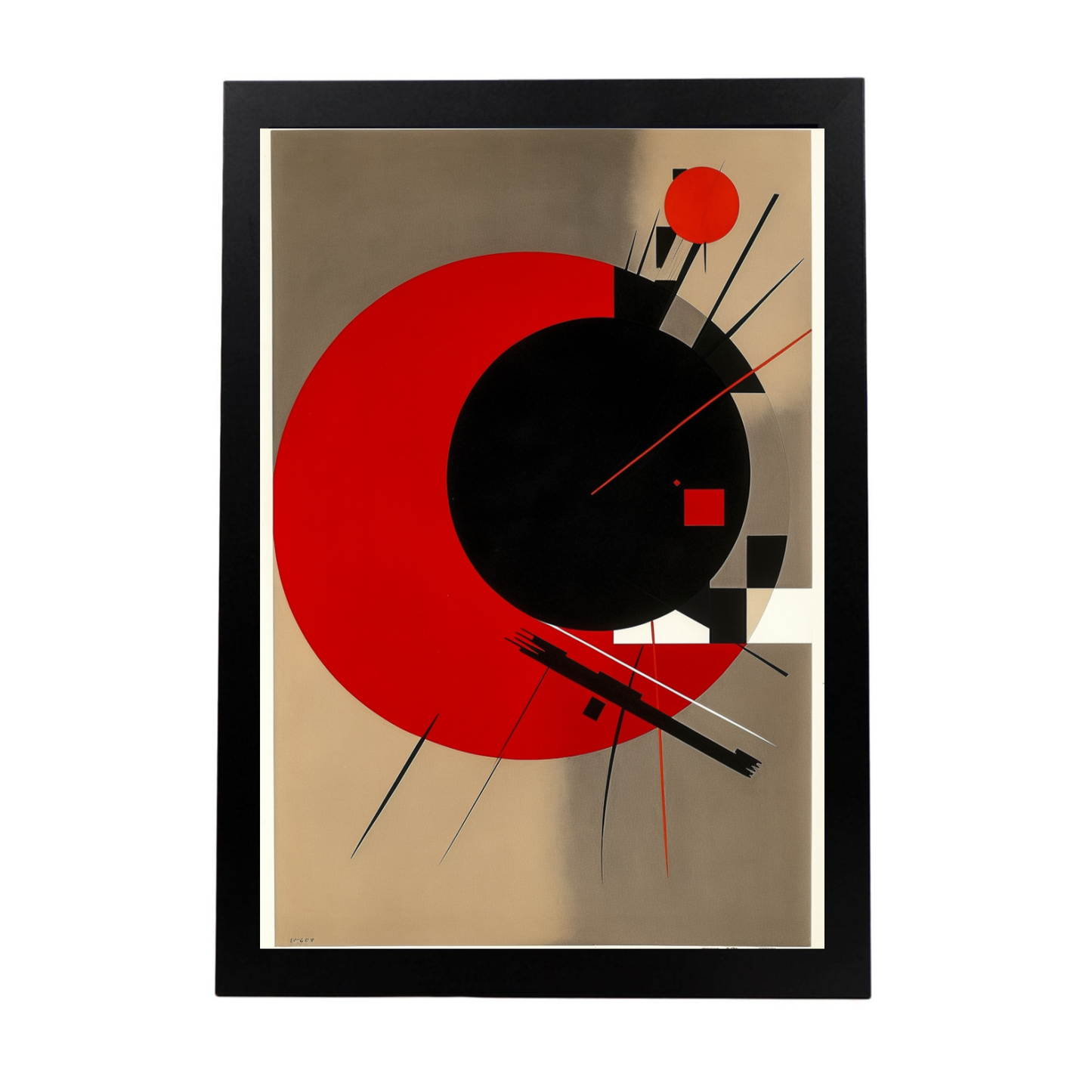 Póster de la Bauhaus: Sol Rojo