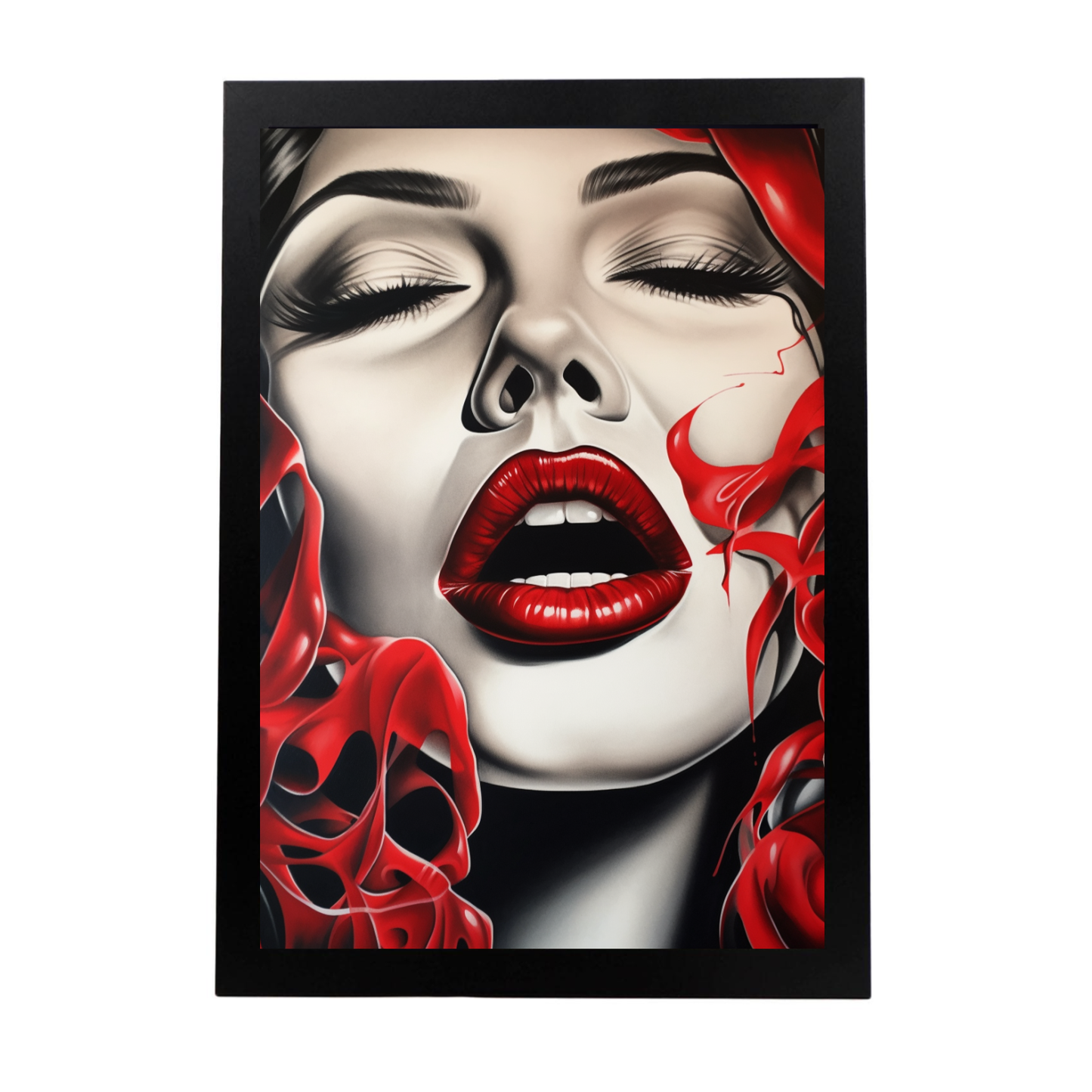 Lámina Belleza, Locura, Deseo y Labial Rojo