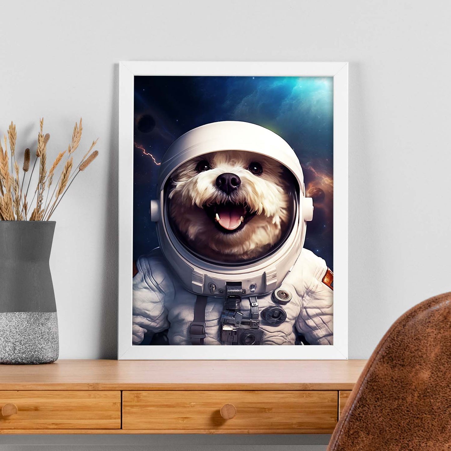 Póster de Bichón Astronauta Sonriente