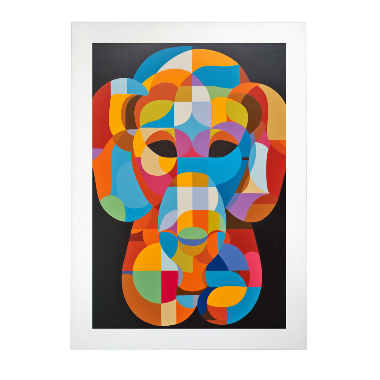 Póster de Elefante Estilo Vasarely
