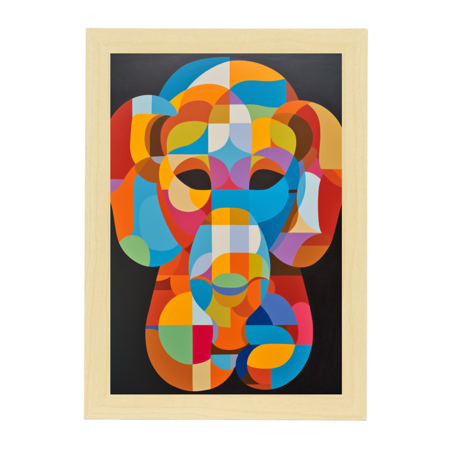 Póster de Elefante Estilo Vasarely