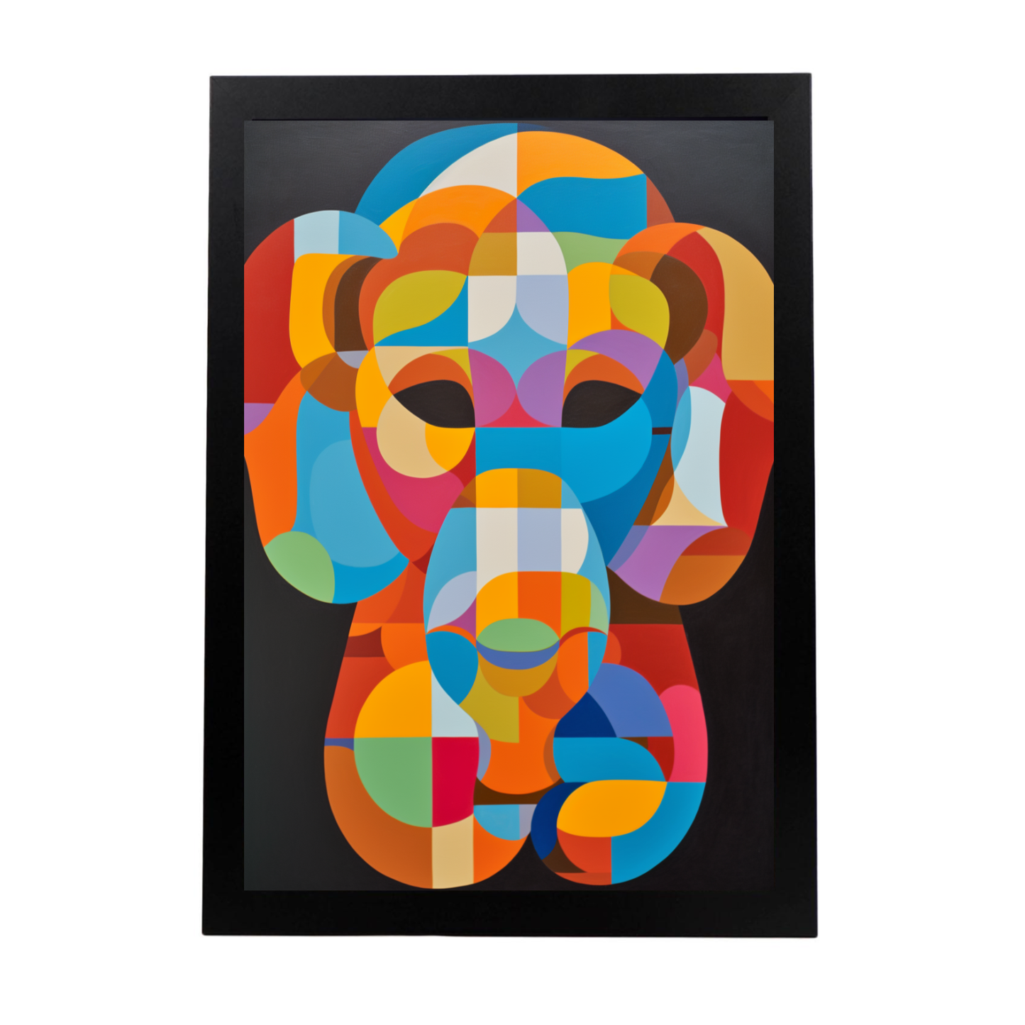 Póster de Elefante Estilo Vasarely