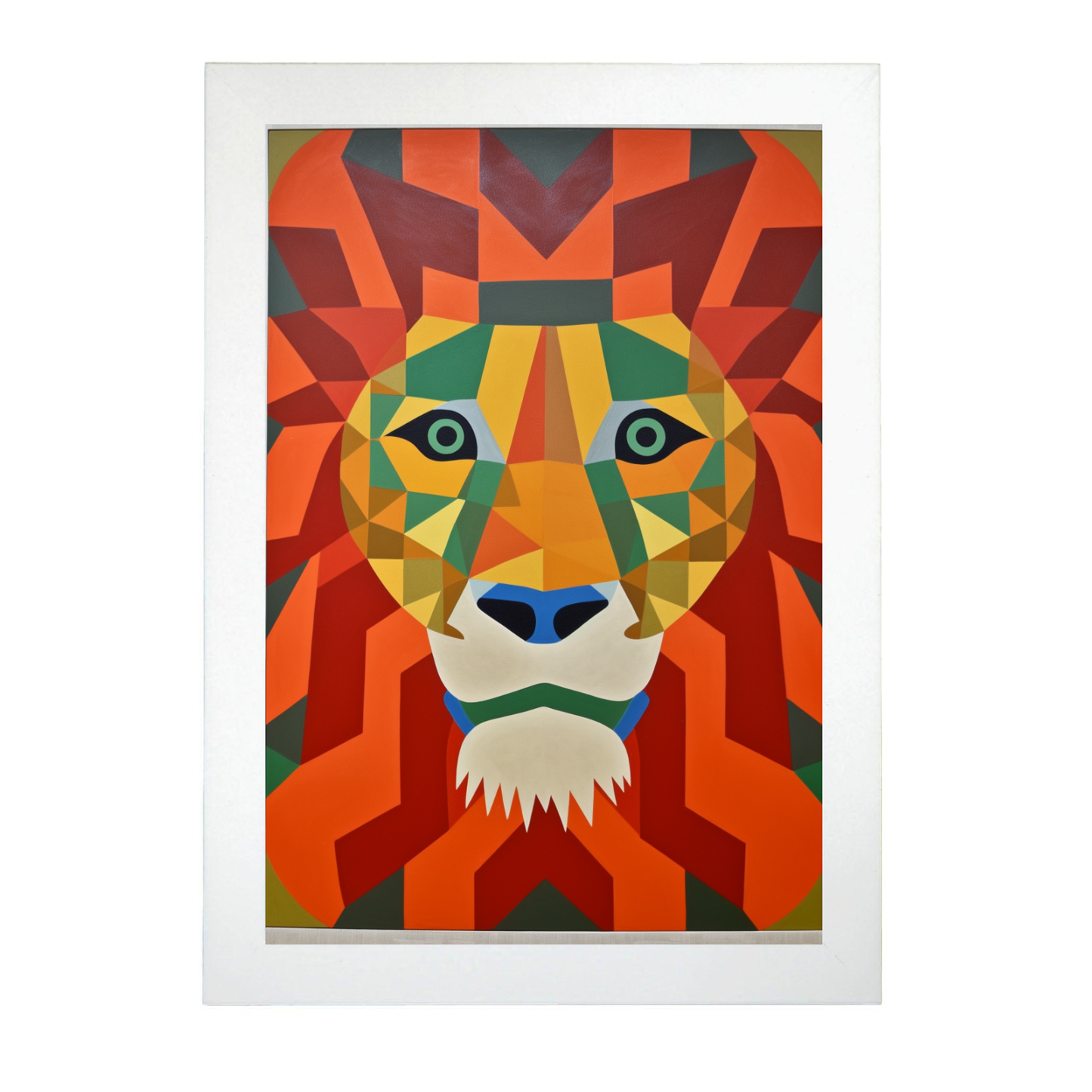 Póster de León Estilo Victor Vasarely