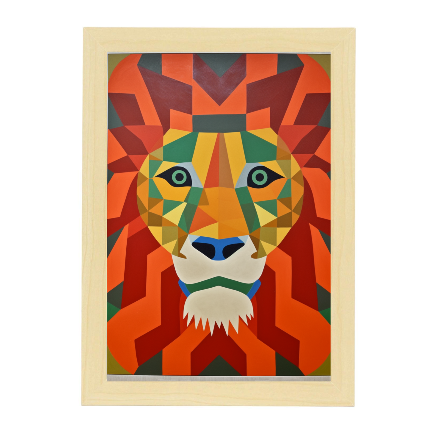 Póster de León Estilo Victor Vasarely