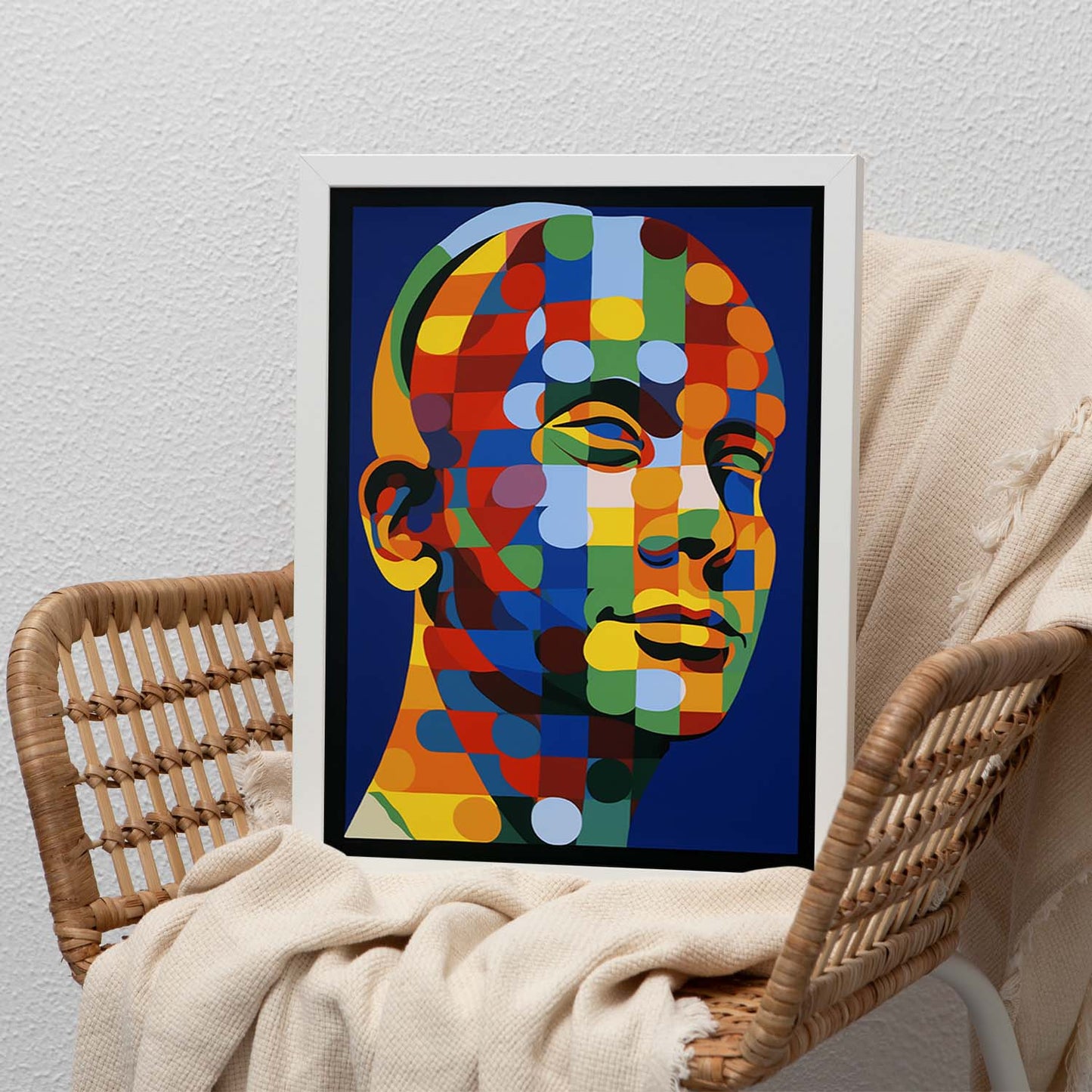 Póster de Vaca estilo Vasarely