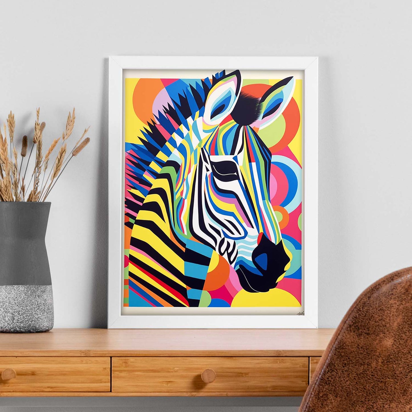 Póster Cebra Estilo Vasarely