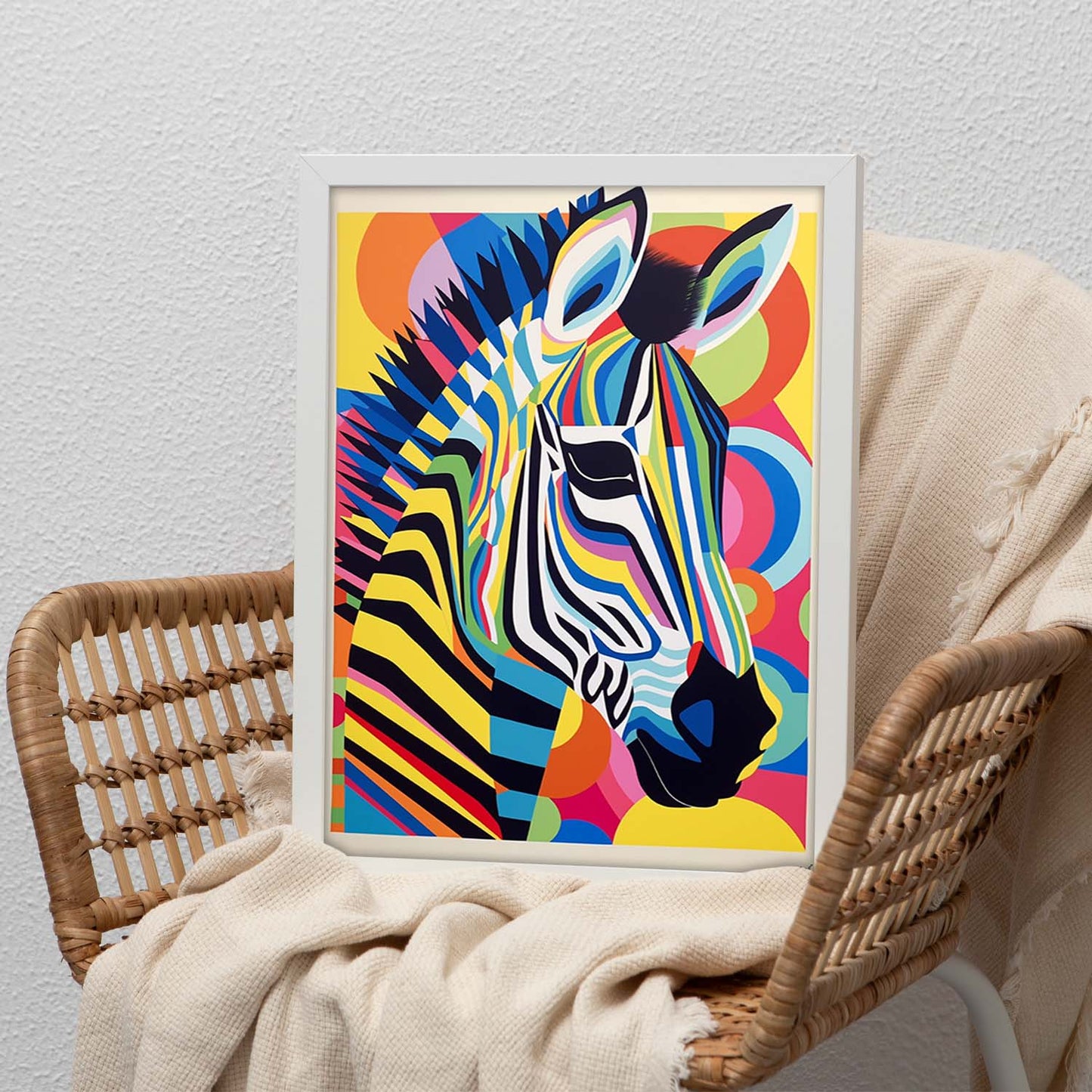 Póster Cebra Estilo Vasarely