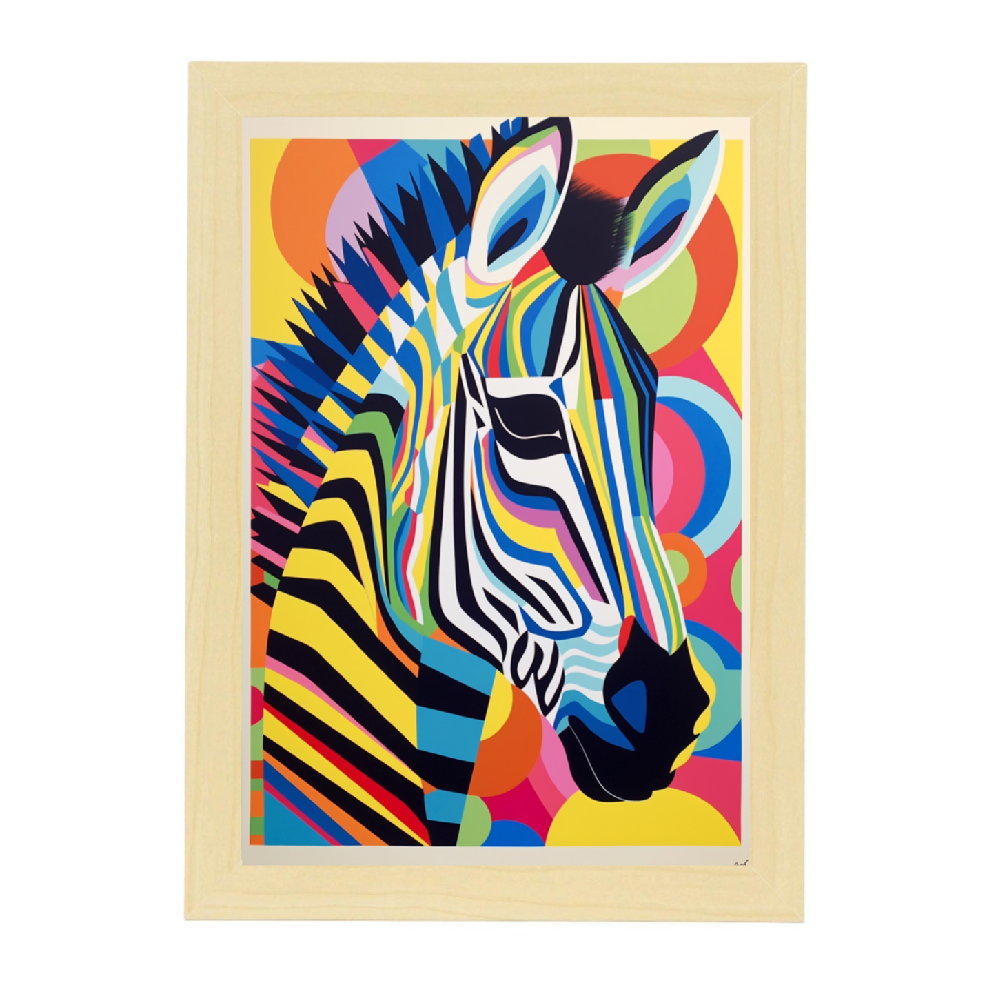 Póster Cebra Estilo Vasarely