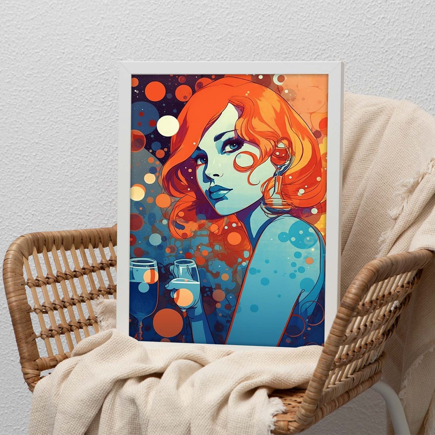 Póster Chica Cool en Discoteca Estilo Tri