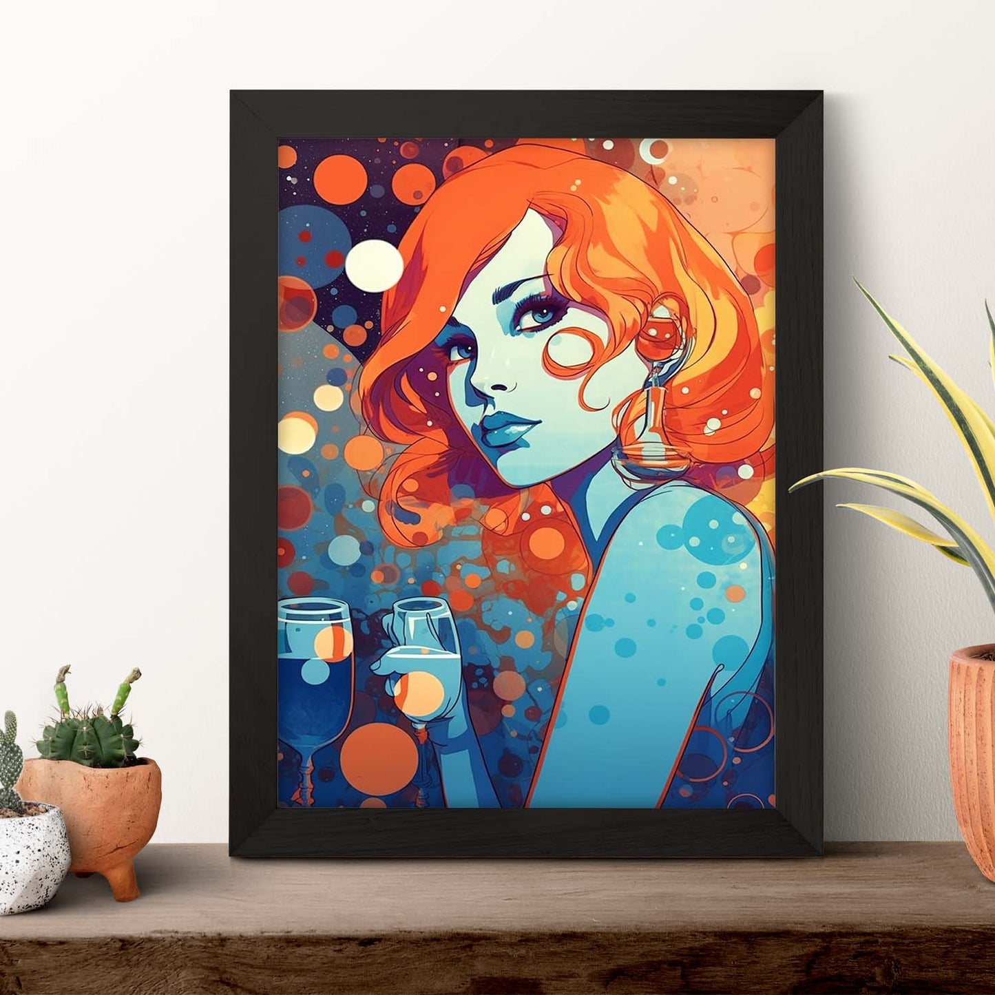 Póster Chica Cool en Discoteca Estilo Tri