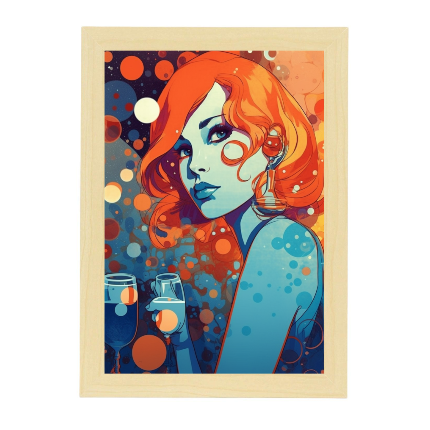 Póster Chica Cool en Discoteca Estilo Tri