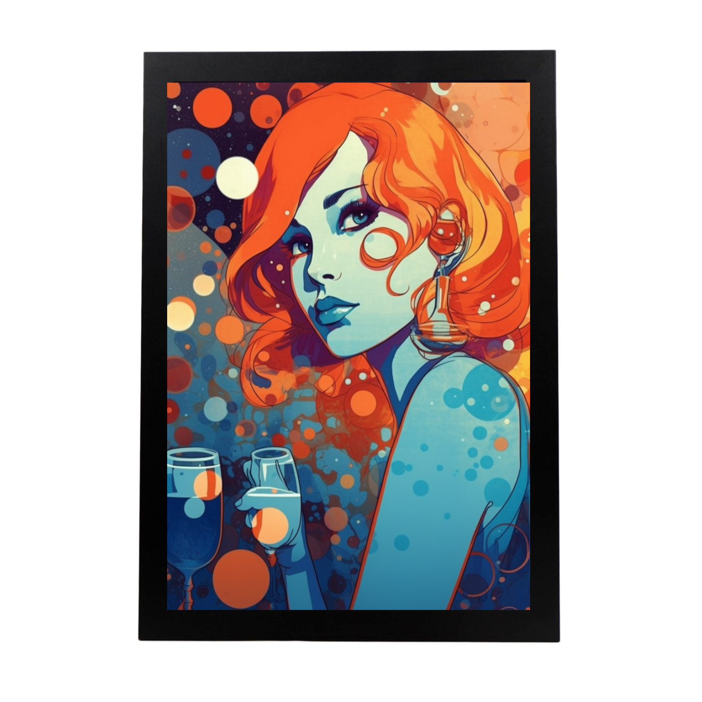 Póster Chica Cool en Discoteca Estilo Tri