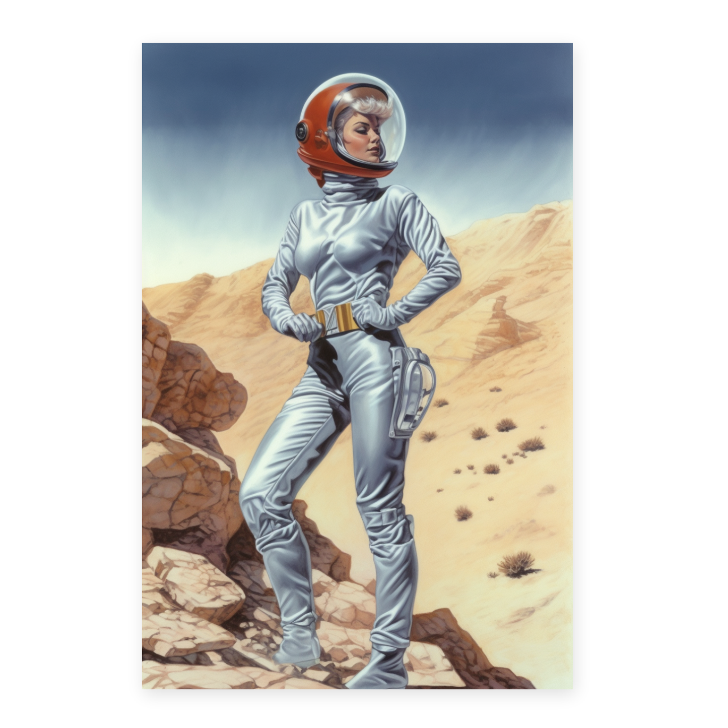 Póster de Chica Joven en Planeta Alienigena
