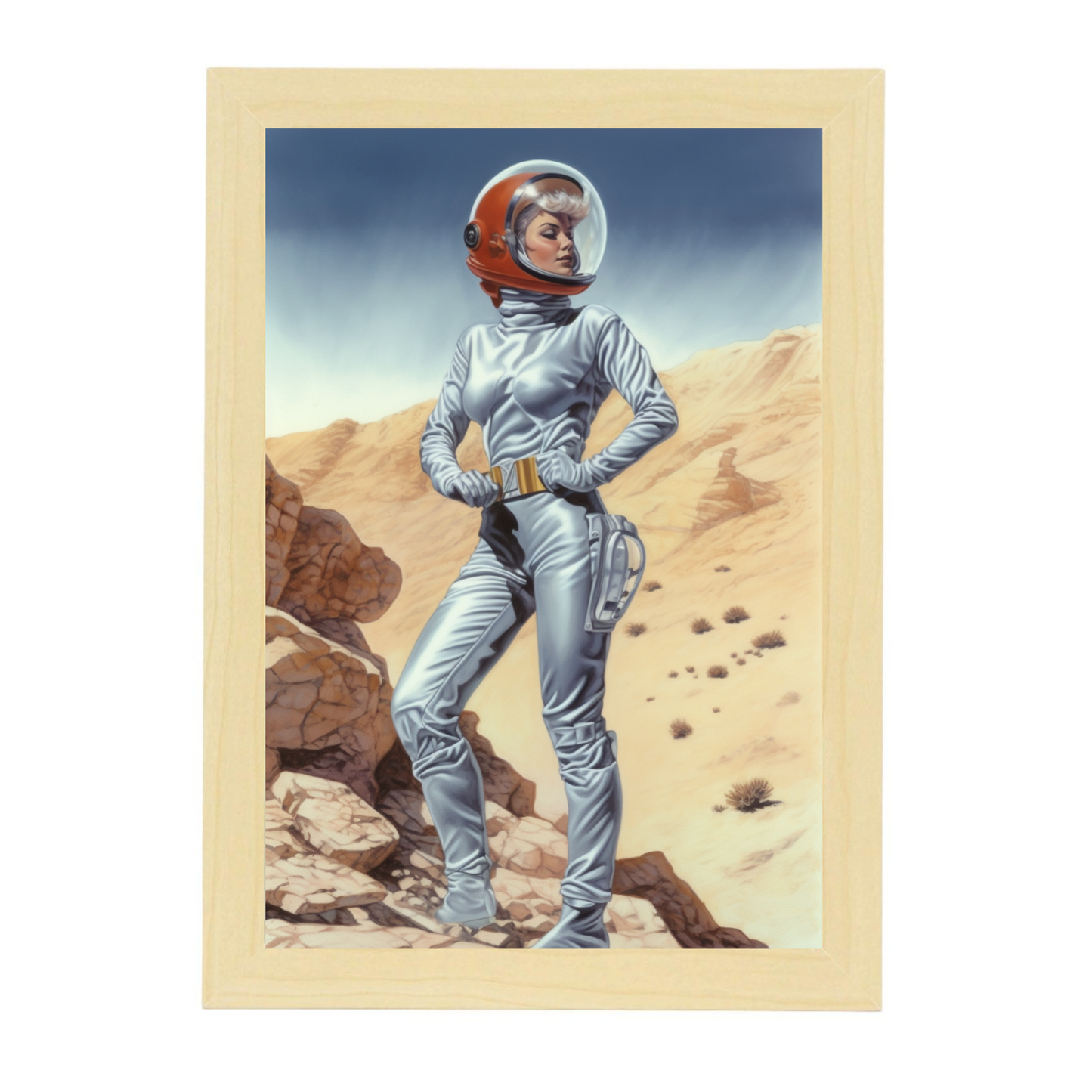 Póster de Chica Joven en Planeta Alienigena