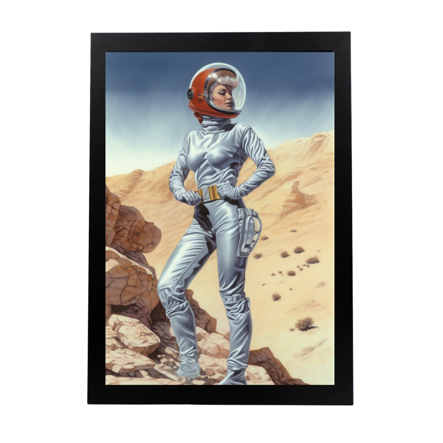 Póster de Chica Joven en Planeta Alienigena