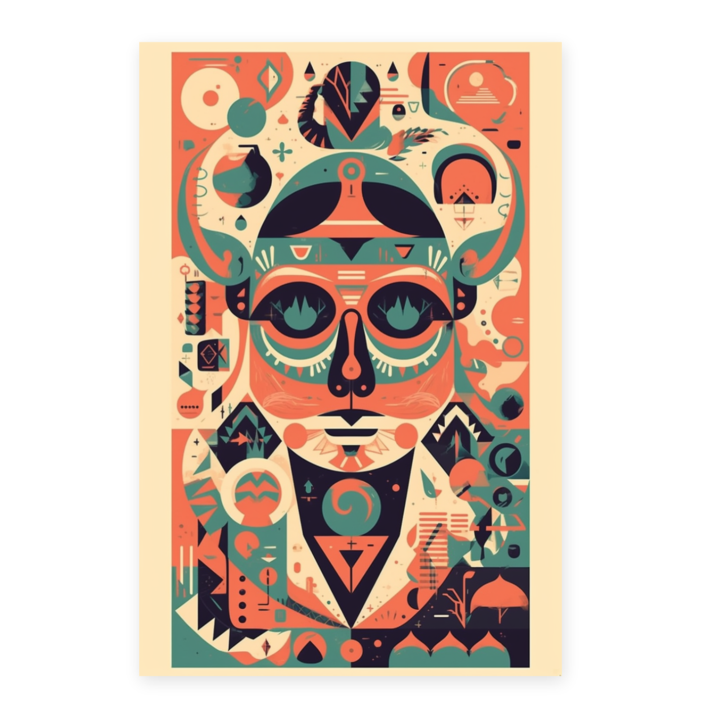 Póster Comunista con Formas Geométricas I