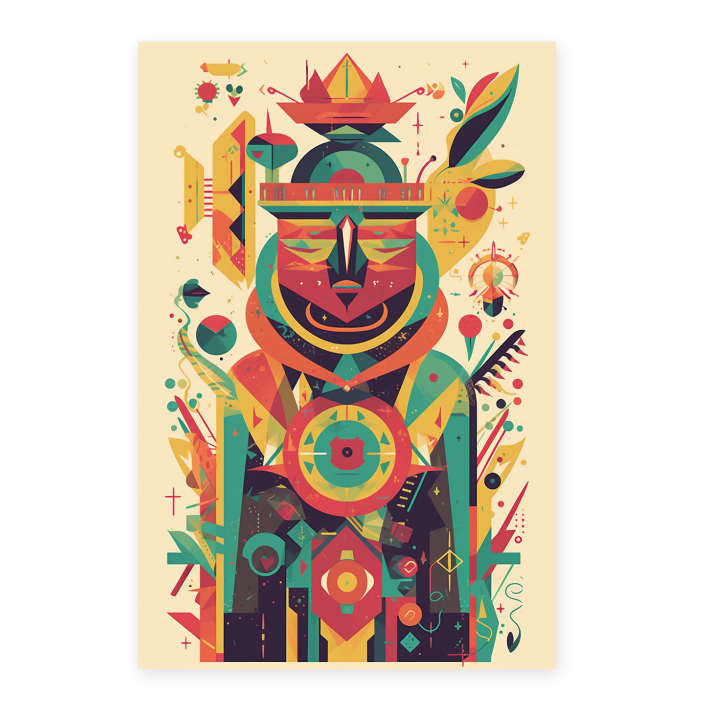 Póster Comunista con Formas Geométricas I