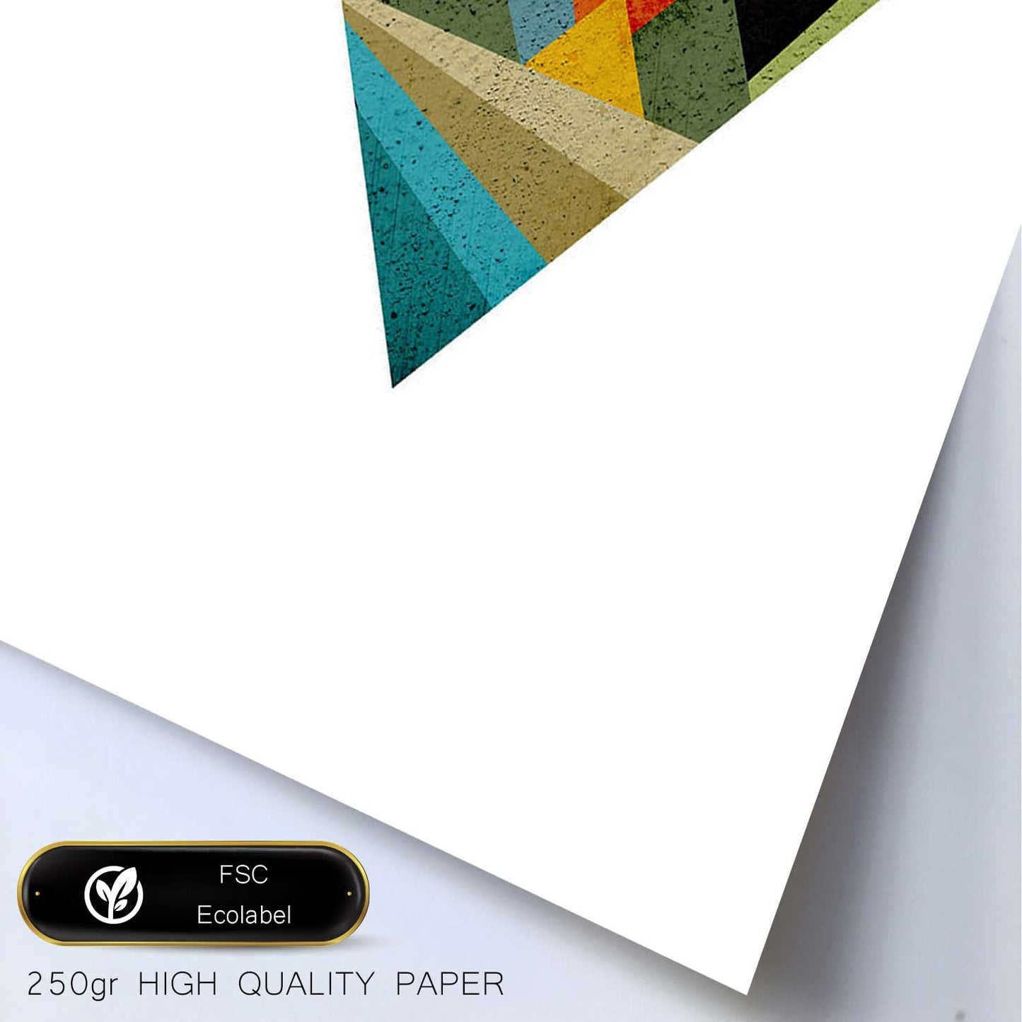 Poster con dibújo nórdico de círculos. Lámina Montañas deiserto, ilustrada con con círculos y formas-Artwork-Nacnic-Nacnic Estudio SL