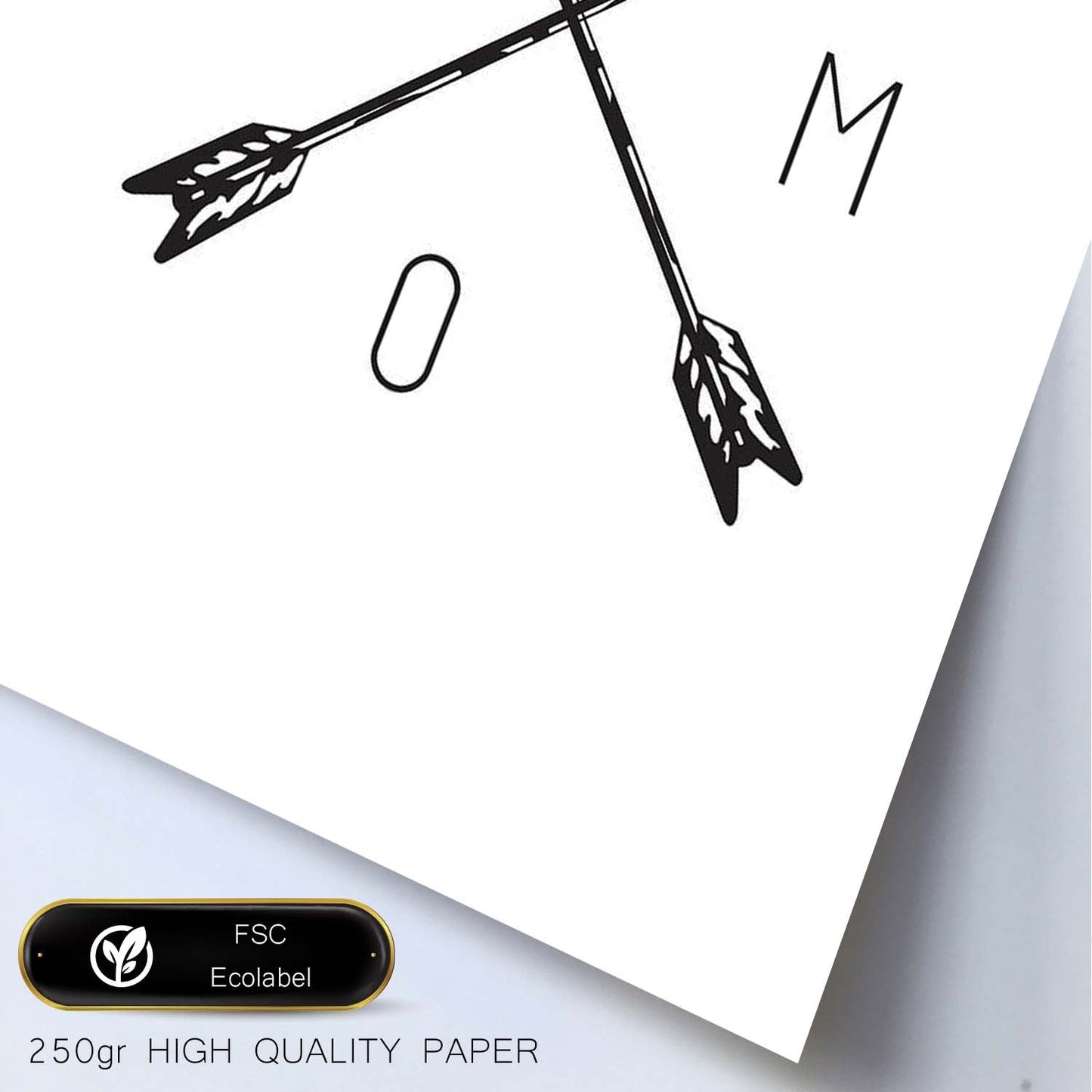 Poster con dibujos de flechas. Lámina con diseño nórdico e ilustraciones minimalistas de flechas. Diseño escandinavo para interiores.-Artwork-Nacnic-Nacnic Estudio SL