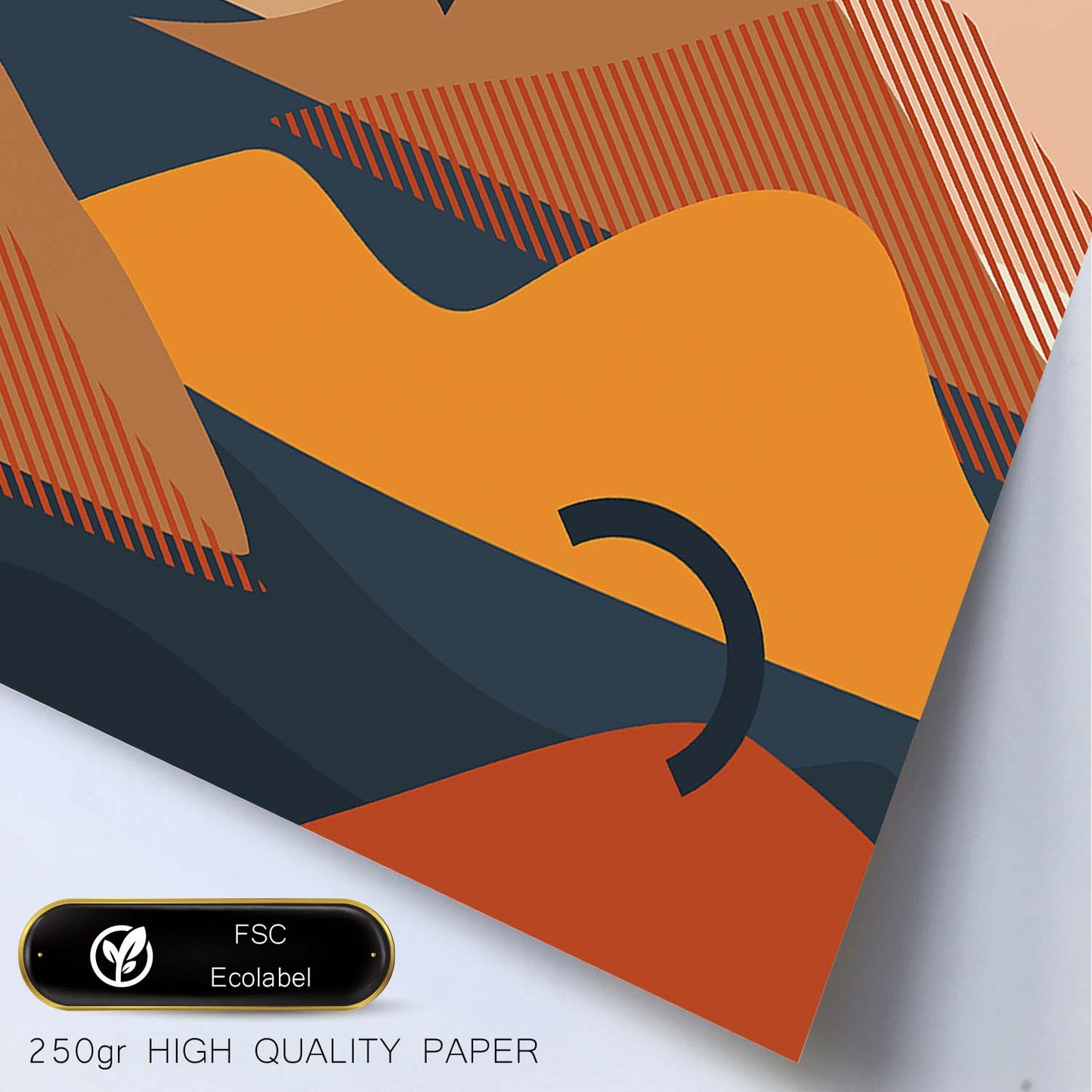 Poster con diseño de paisajes abstractos. Lámina colorida. Paisaje 4.-Artwork-Nacnic-Nacnic Estudio SL